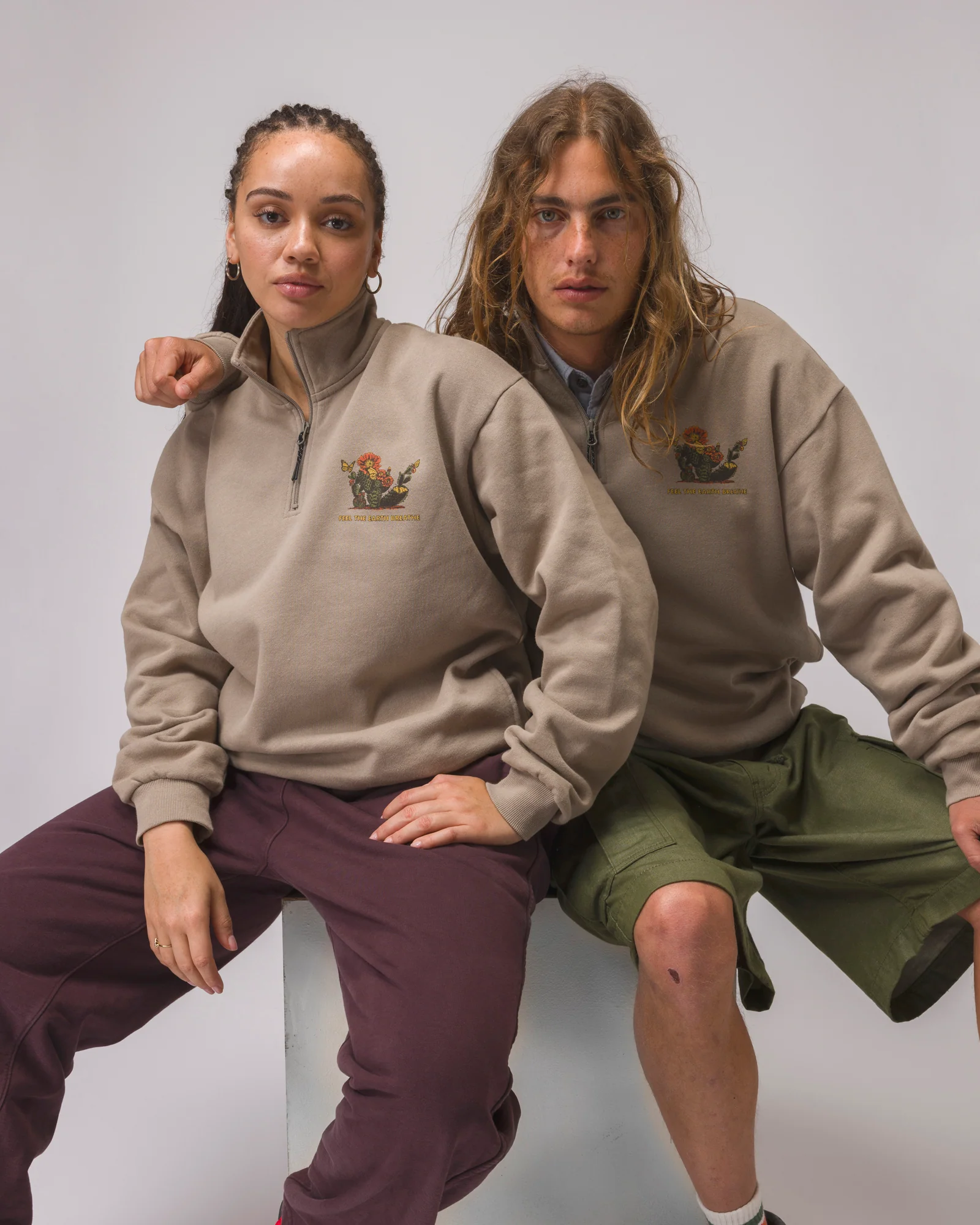 Parks Project Parks Project Feel the Earth Breathe Butterfly Quarter Zip Fleece