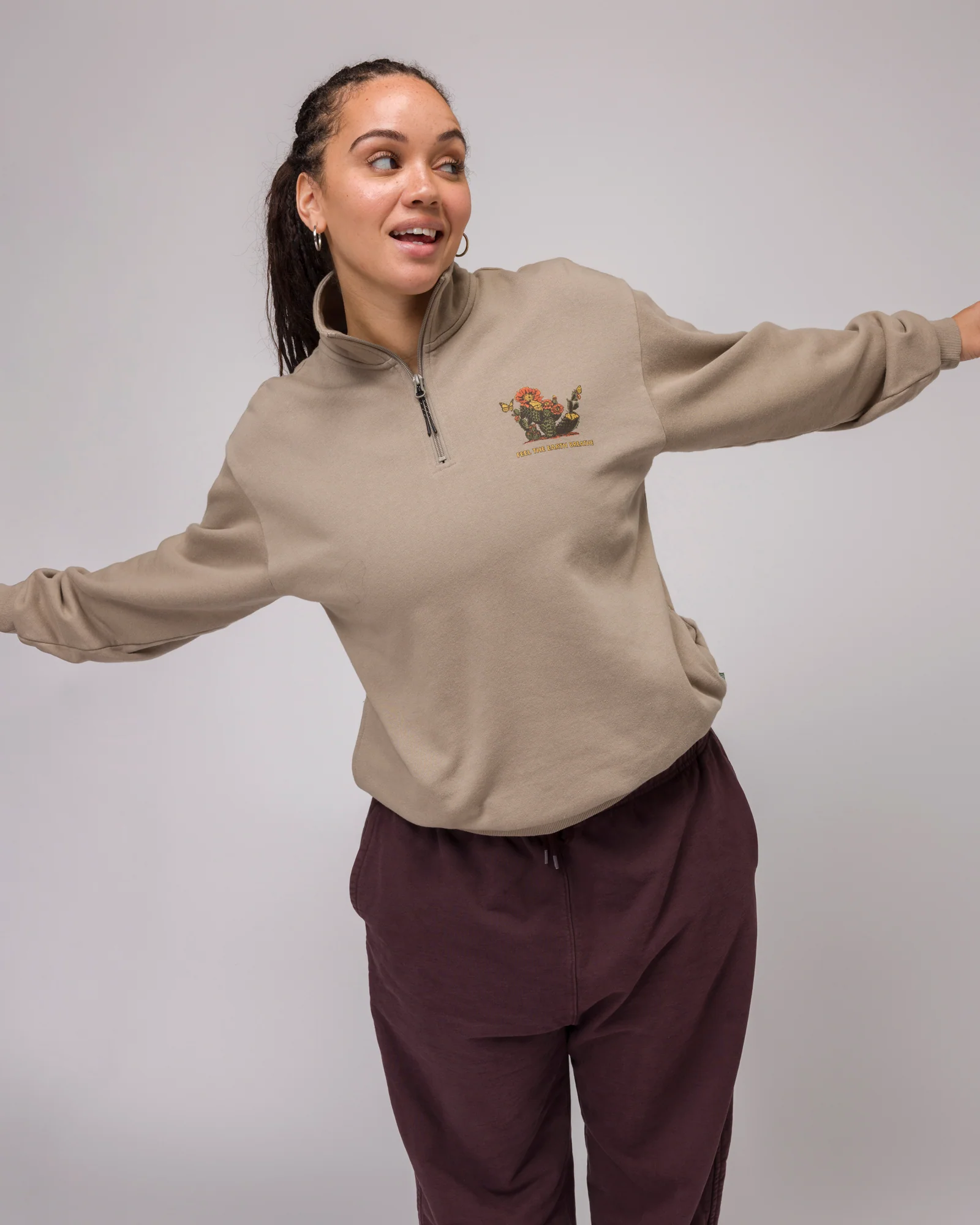 Parks Project Parks Project Feel the Earth Breathe Butterfly Quarter Zip Fleece