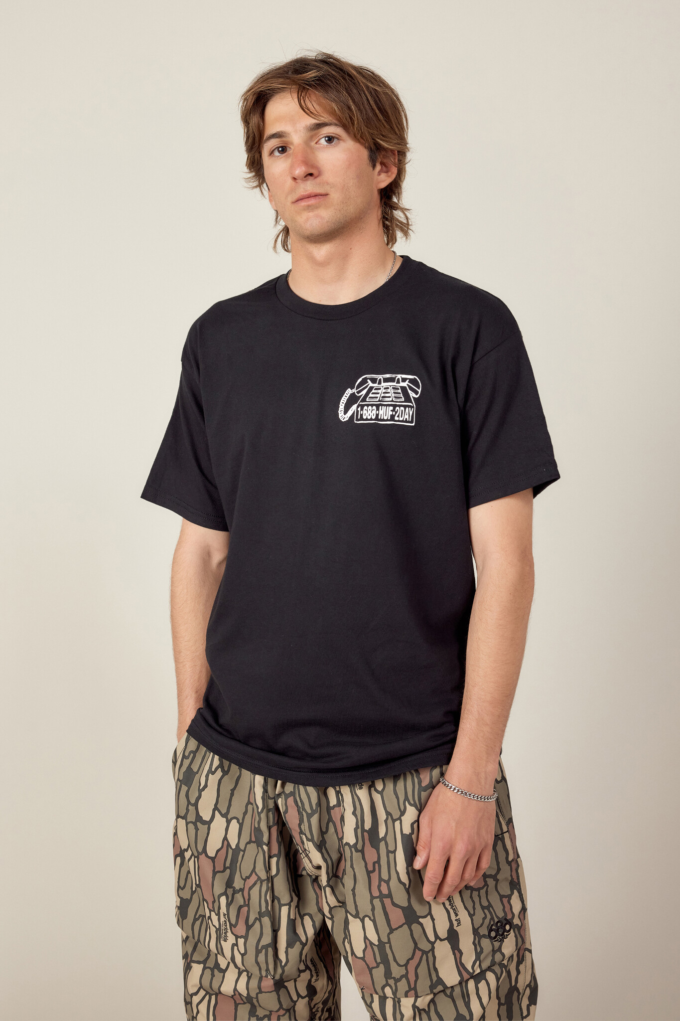 686 x Huf 2 Day Heavyweight Premium Short Sleeve T Shirt Outtabounds