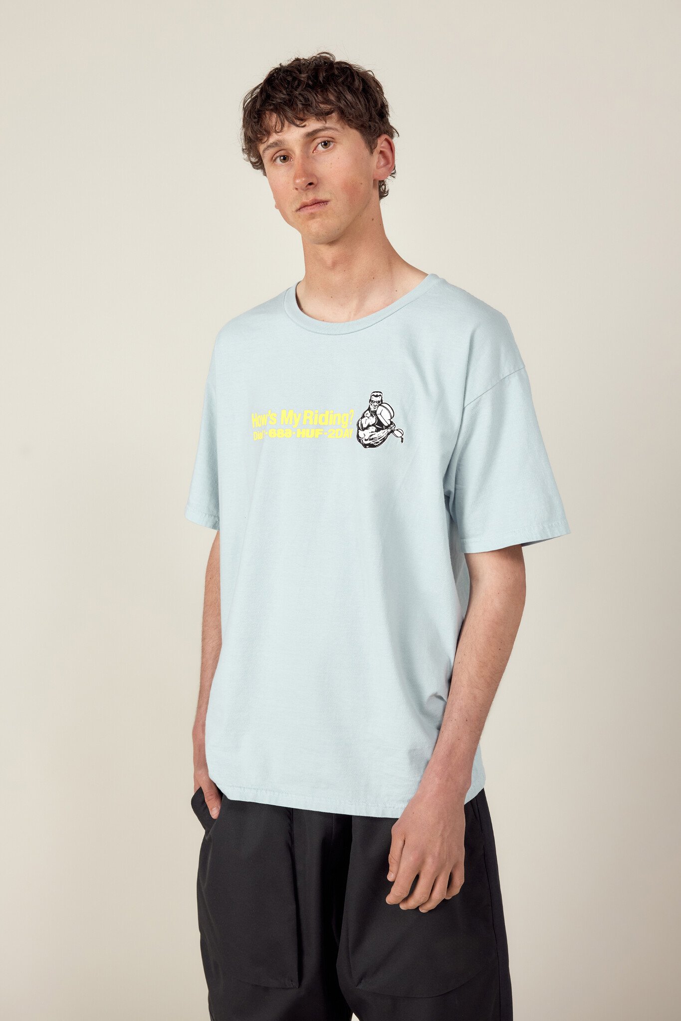 686 x Huf Riding Heavyweight Premium Short Sleeve T Shirt Outtabounds