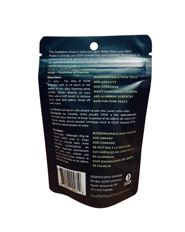 Godfather's Garage Godfather's Garage High Performance Powder Bike Wash Packets: 40g Pouches