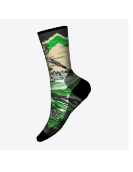 SMARTWOOL Smartwool Men's Bike Zero Cushion Wolf Print Crew Socks