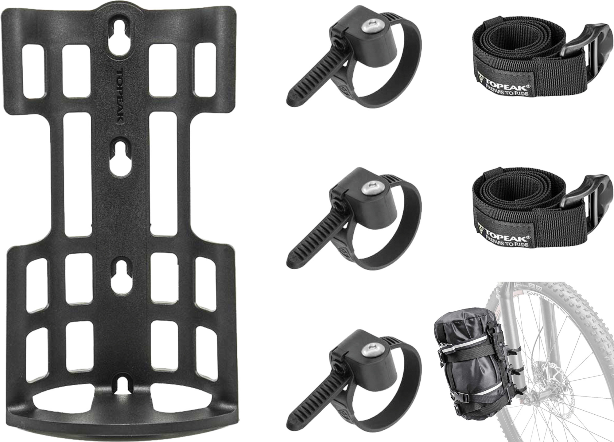 TOPEAK Topeak Versacage w/ 3 Versamount & 2 Buckle Strap
