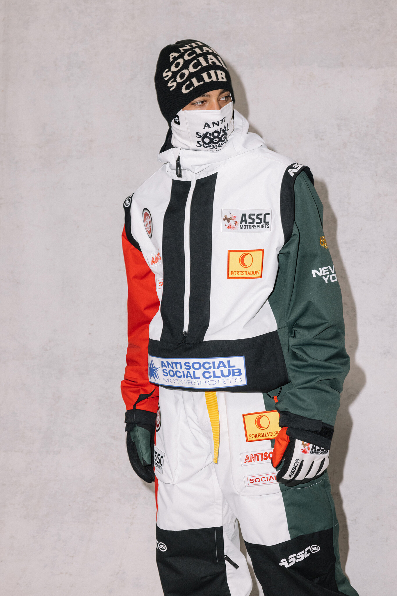 686 686 Men's AntiSocial Socisl Club F1 Shell Anorak