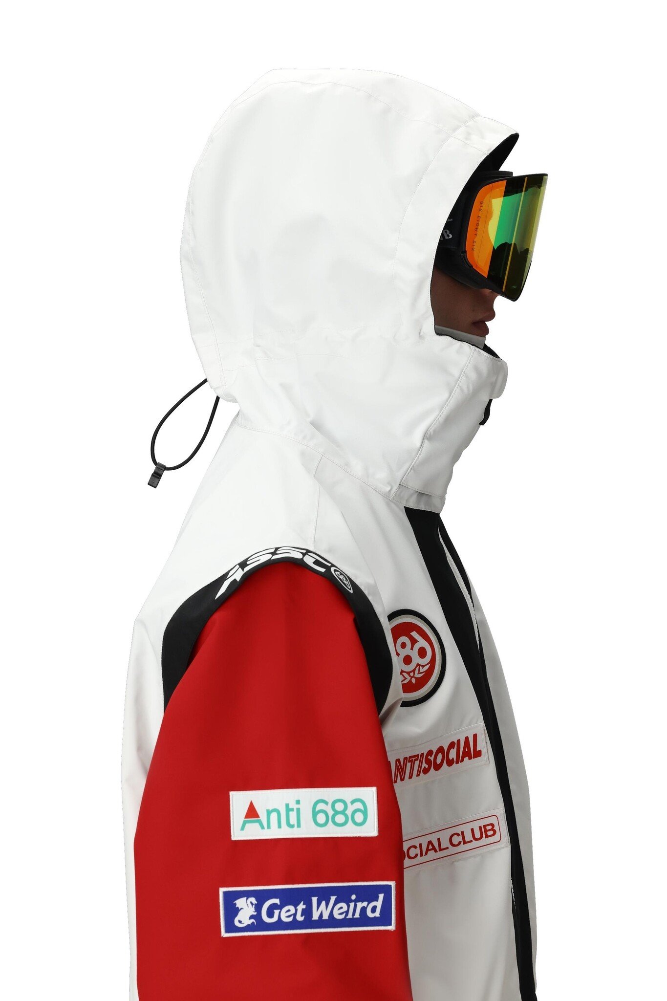 686 686 Men's AntiSocial Socisl Club F1 Shell Anorak