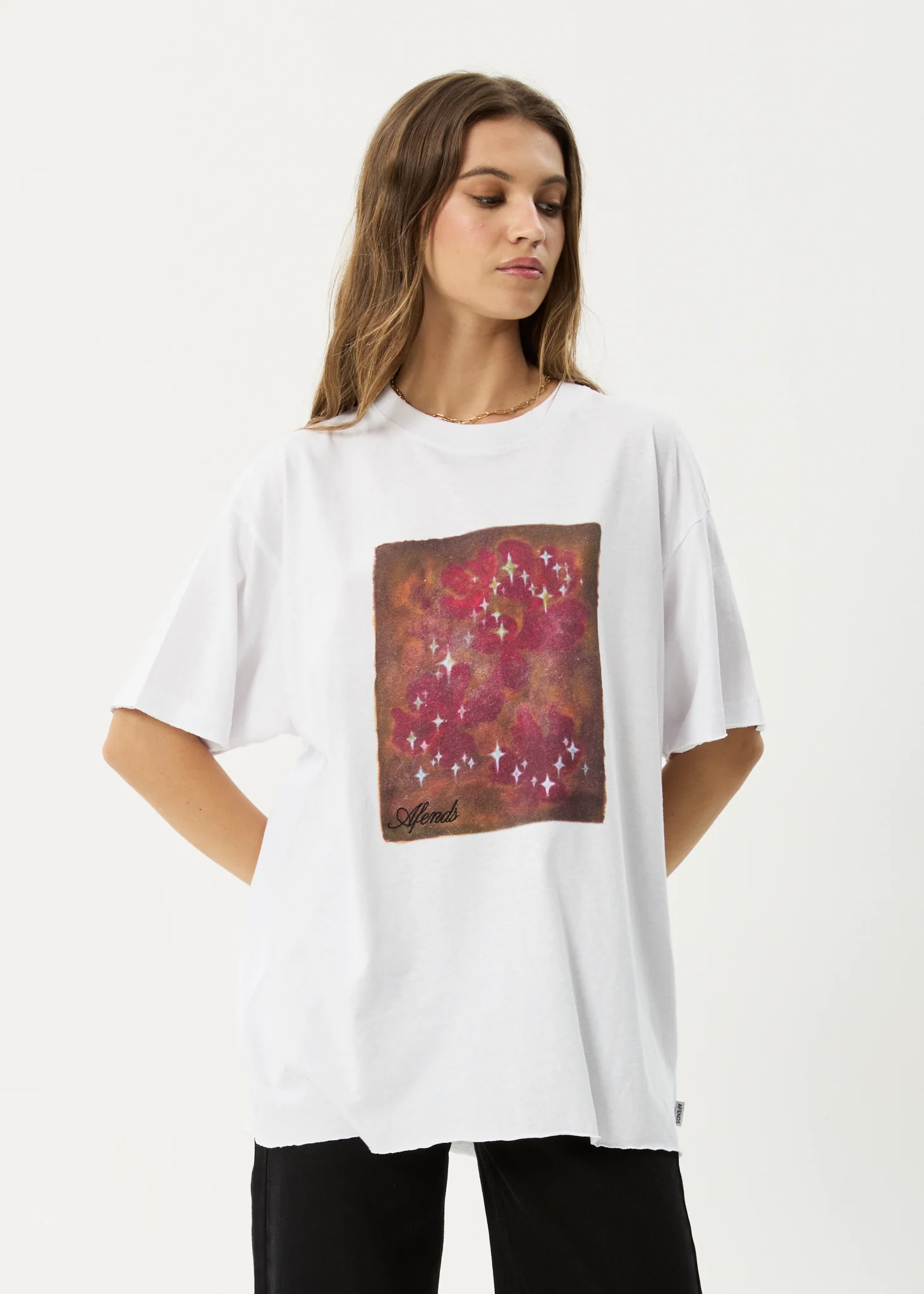 Afends Afends Women's Dark Heaven Hemp Oversized Tee