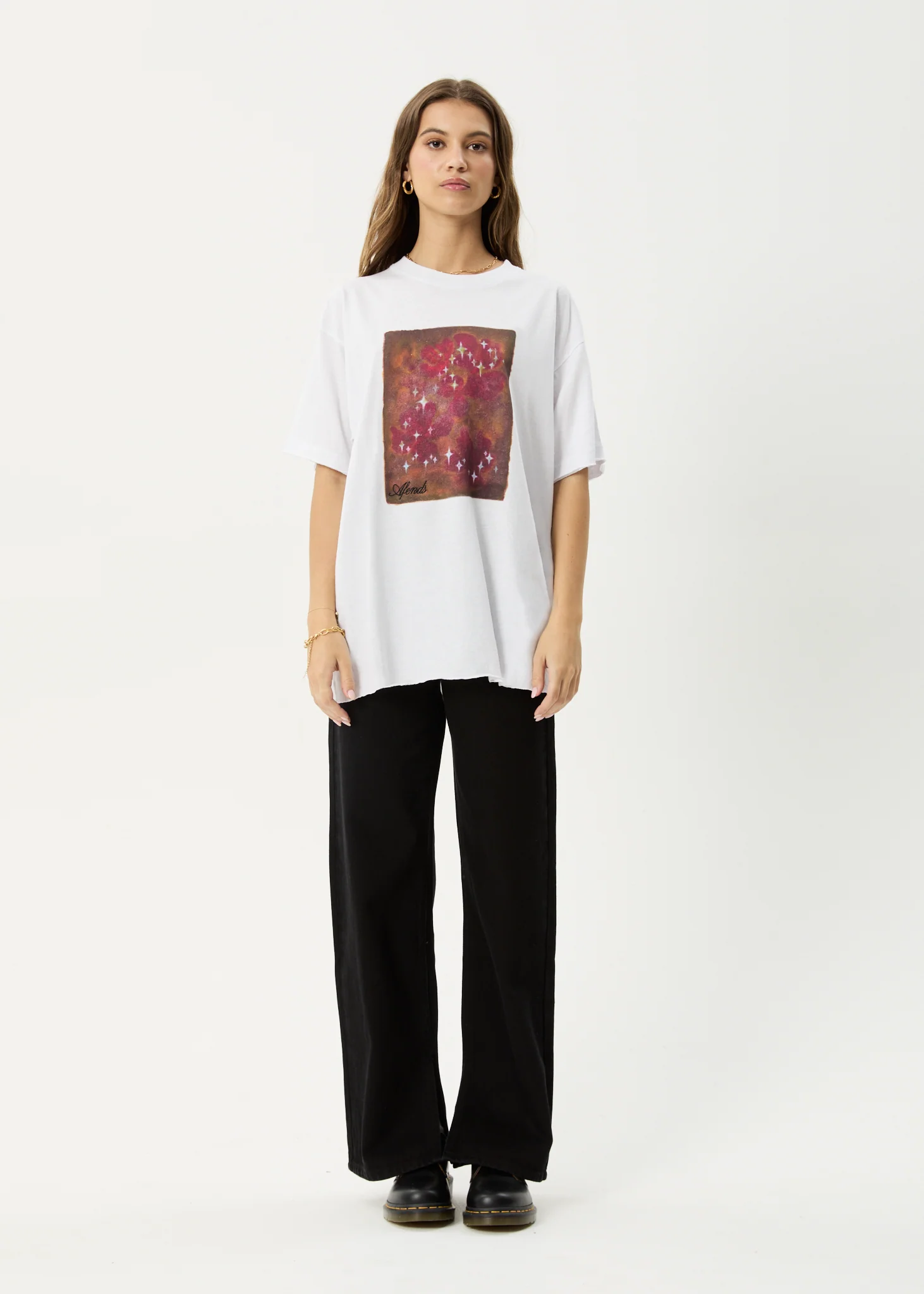 Afends Afends Women's Dark Heaven Hemp Oversized Tee