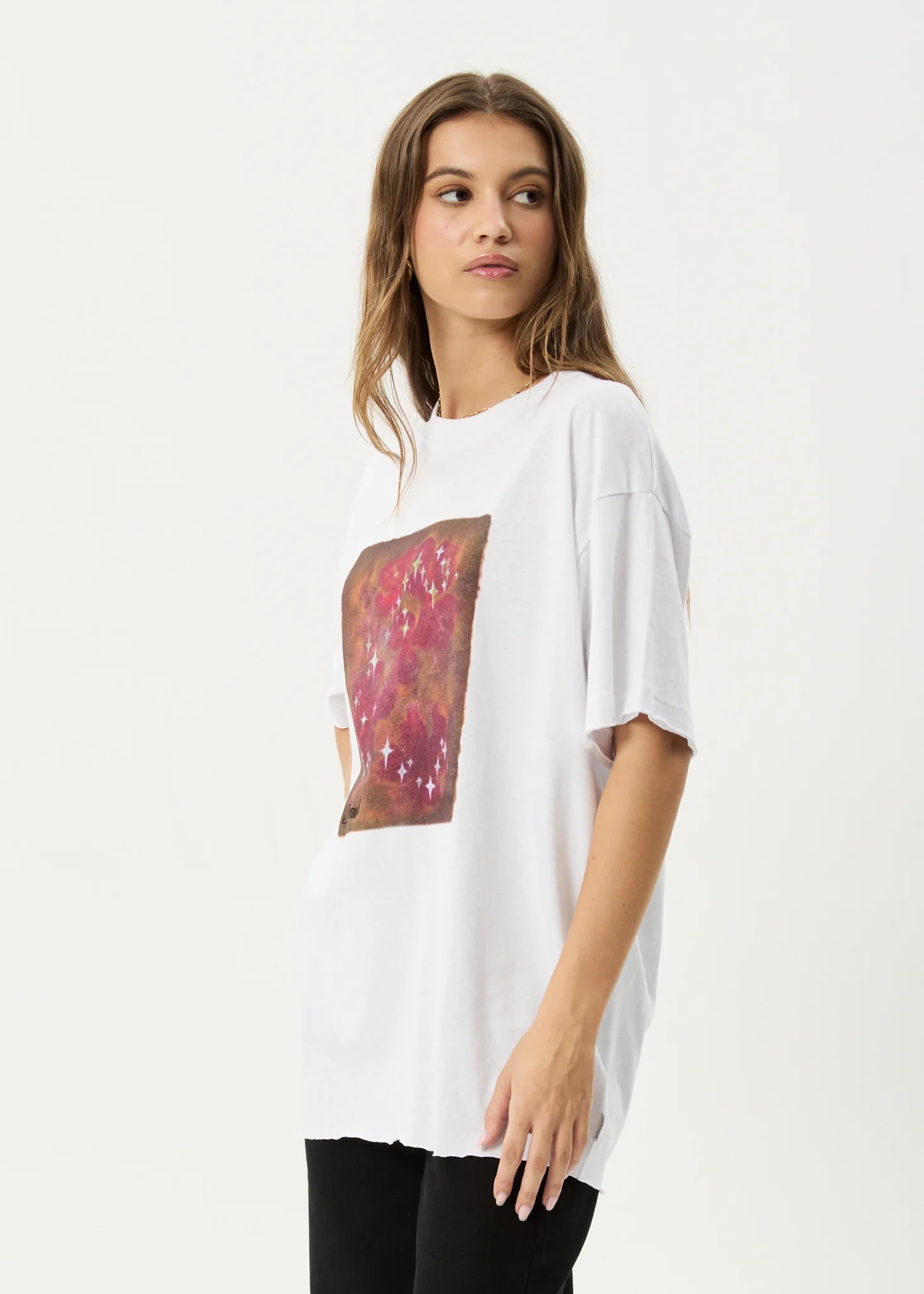 Afends Afends Women's Dark Heaven Hemp Oversized Tee