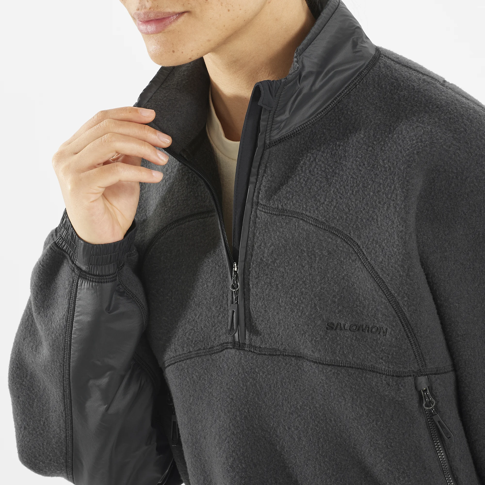 Salomon Salomon Women's Chroma Cropped Half Zip Midlayer Fleece