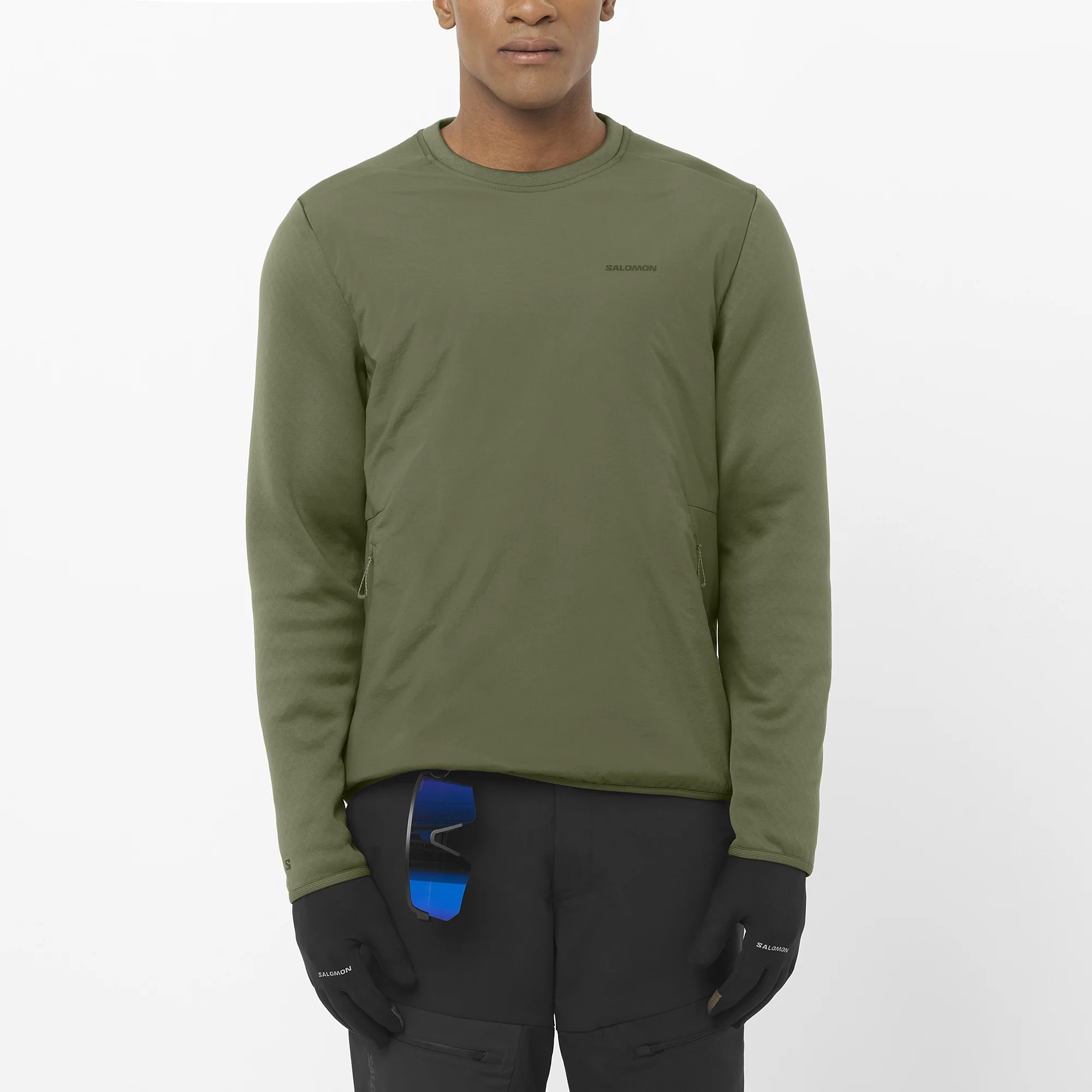 Salomon Salomon Men's Outline Warm Hybrid Crewneck Pullover