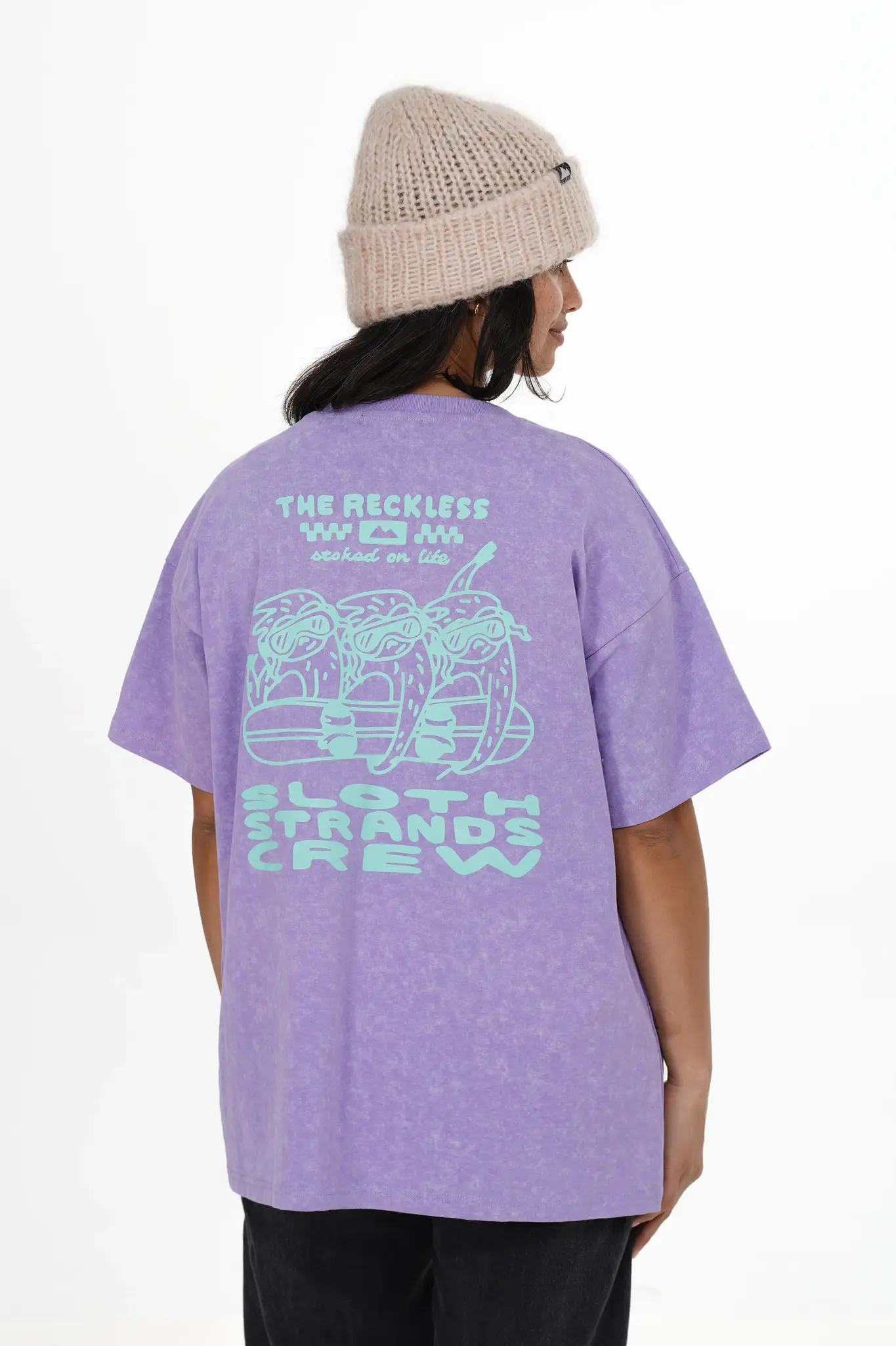 Notice The Reckless. Notice the Reckless Sloth Strands Crew Oversized Tee