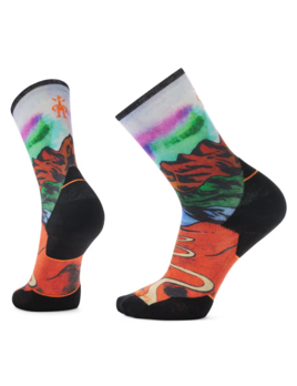 SMARTWOOL Smartwool Trail Run Targeted Cushion Singletrack Print Crew Socks
