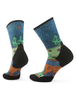SMARTWOOL Smartwool Women's Trail Run Targeted Cushion Mountain Print Crew Socks