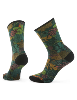 SMARTWOOL Smartwool Bike Zero Cushion Aloha Forest Print Crew Socks