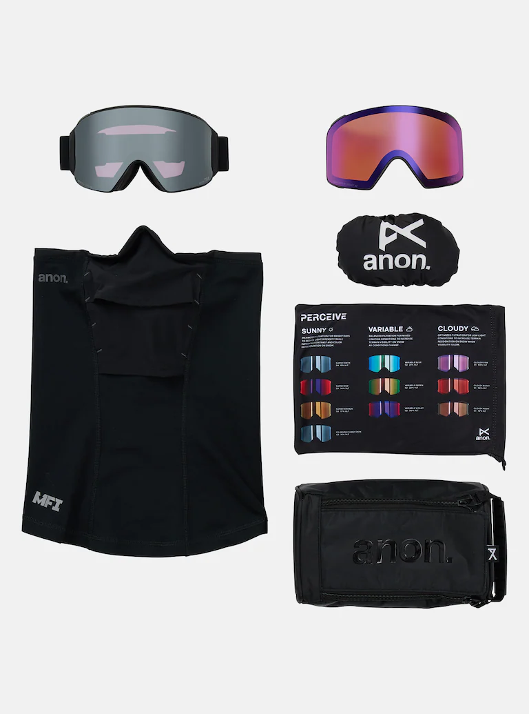 Anon. Anon  M4 Cylindrical Low Bridge Goggle + Bonus Lens + MFI® Face Mask