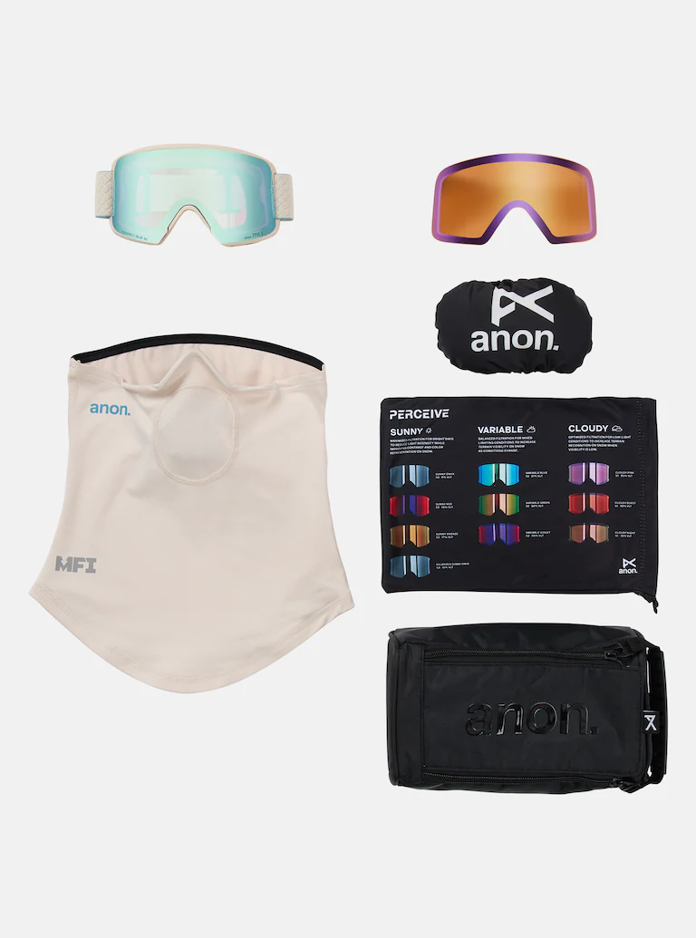 Anon. Anon M6S Low Bridge Snow Goggles + Bonus Lens + MFI® Face Mask