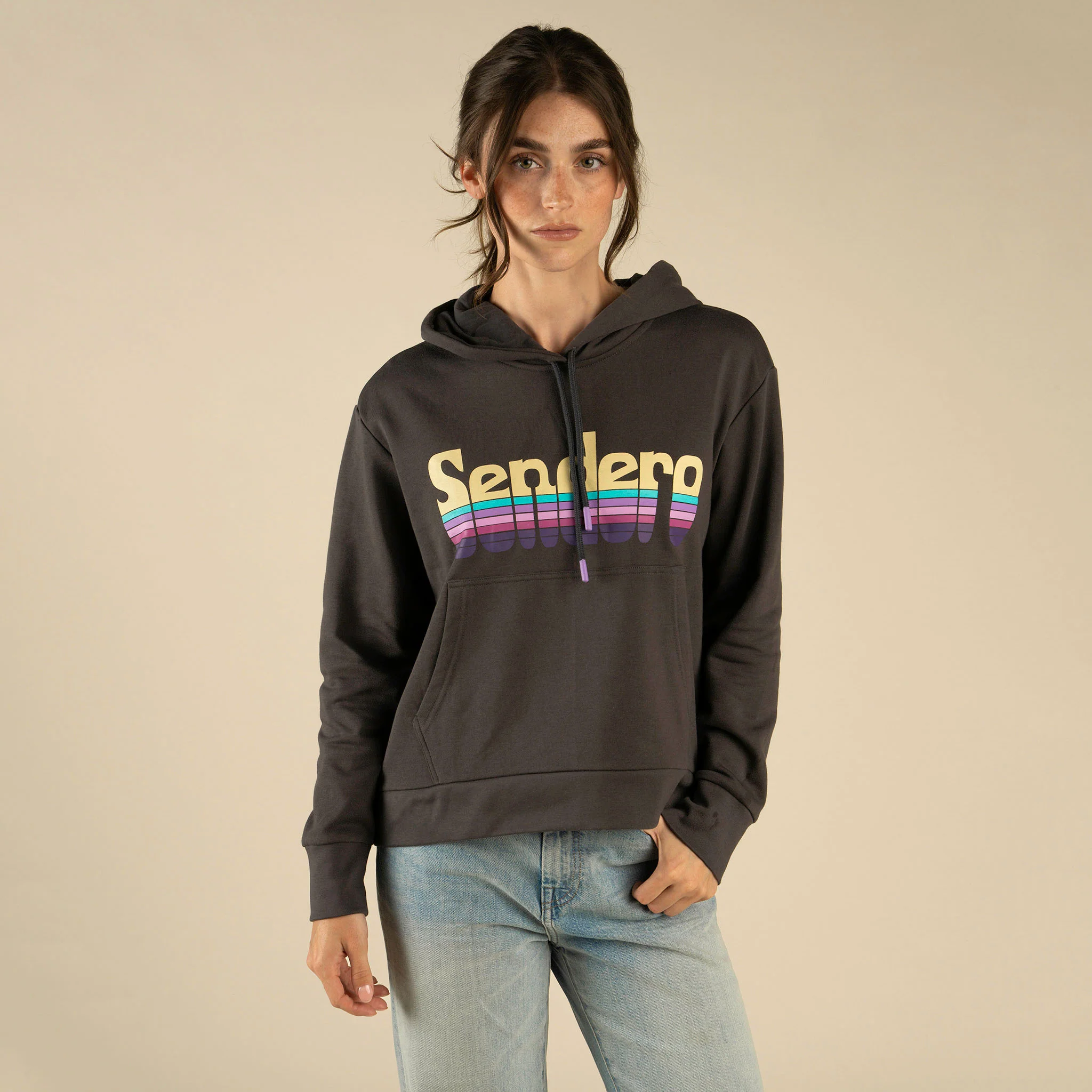 Sendero Provisions Co. Sendero Women's Retro Logo Crop Hoodie