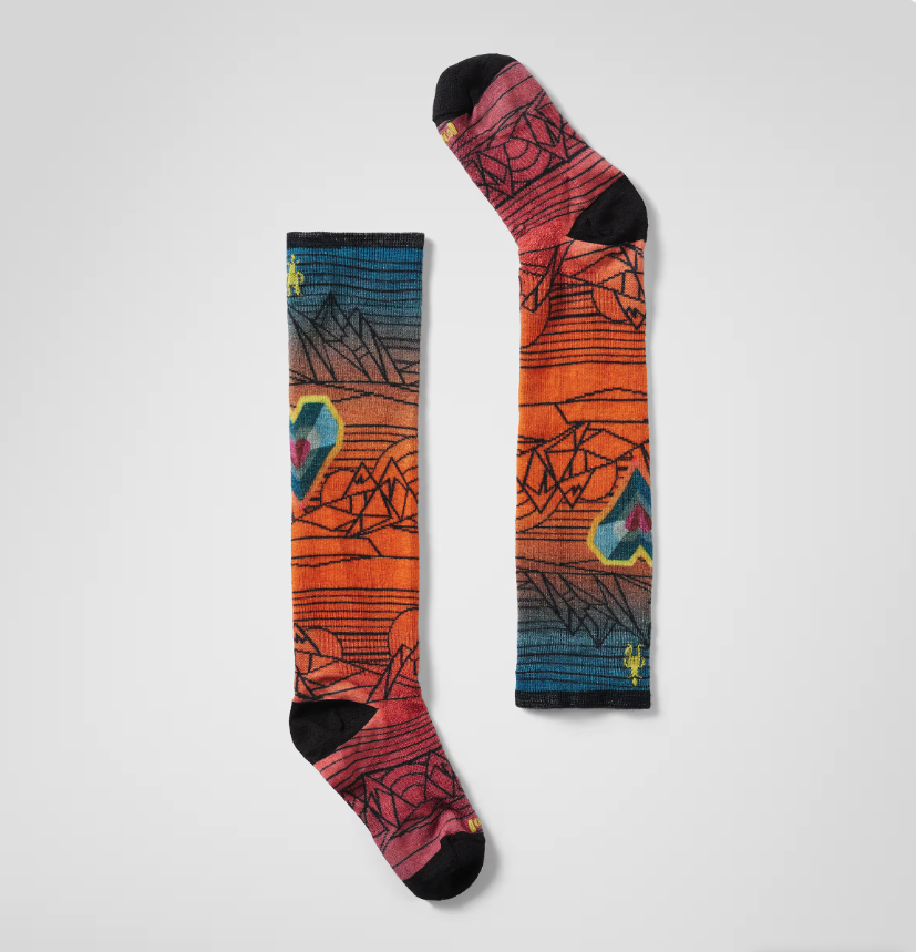 SMARTWOOL Smartwool Kids' Ski Zero Cushion Geo Peaks Print OTC Sock