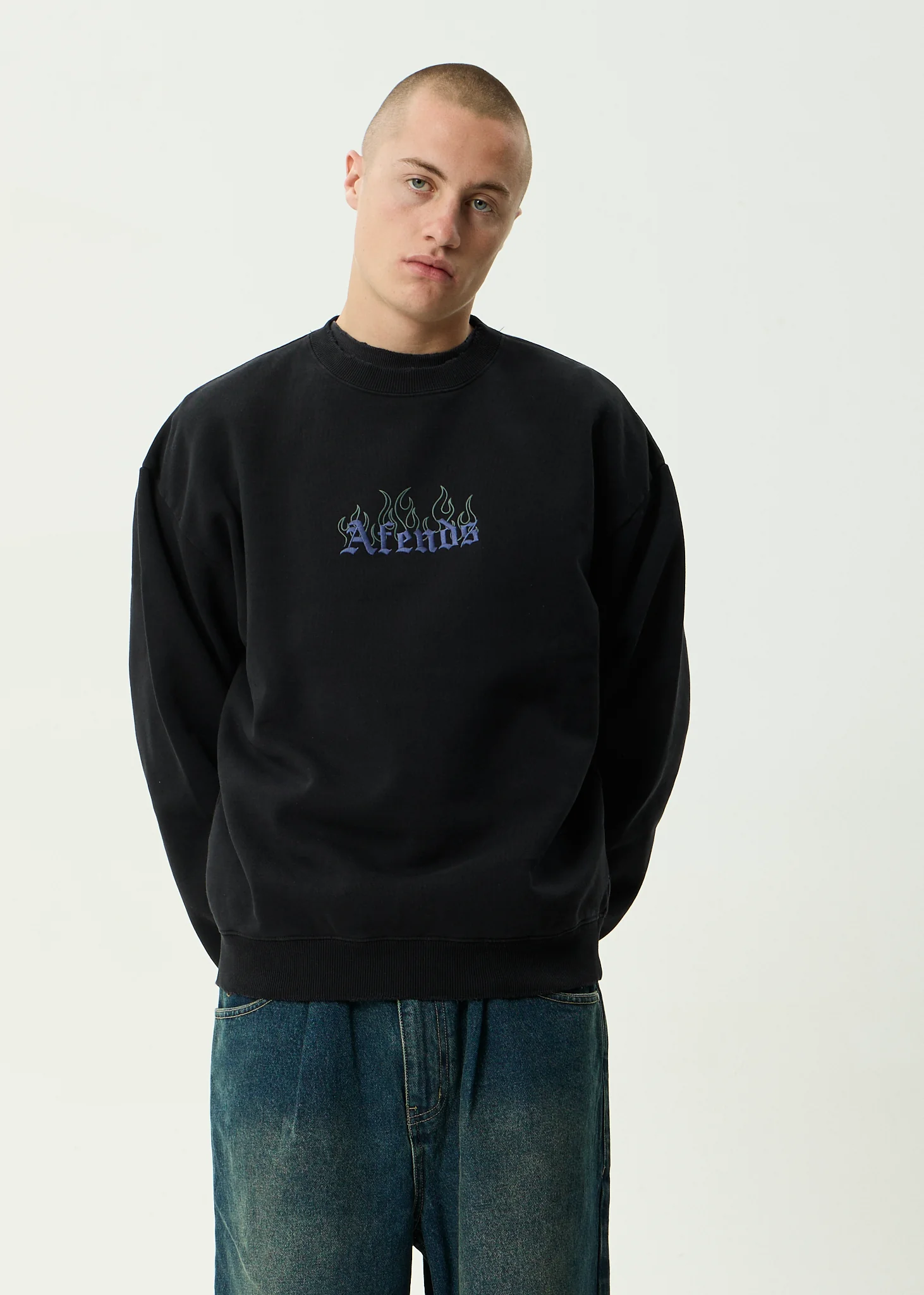 Afends Afends Men's Temporal Heavyweight Crew Neck