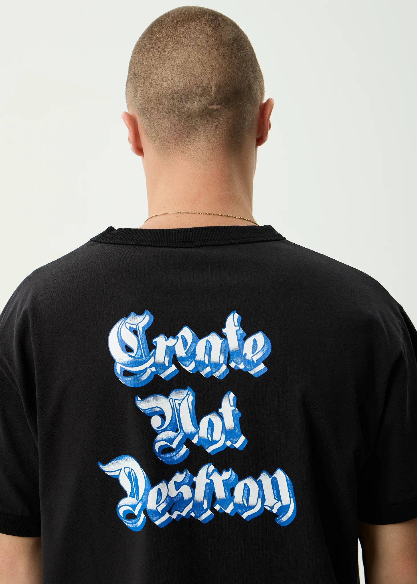 Afends Afends Men's Created Heavyweight Boxy Ringer Fit Tee
