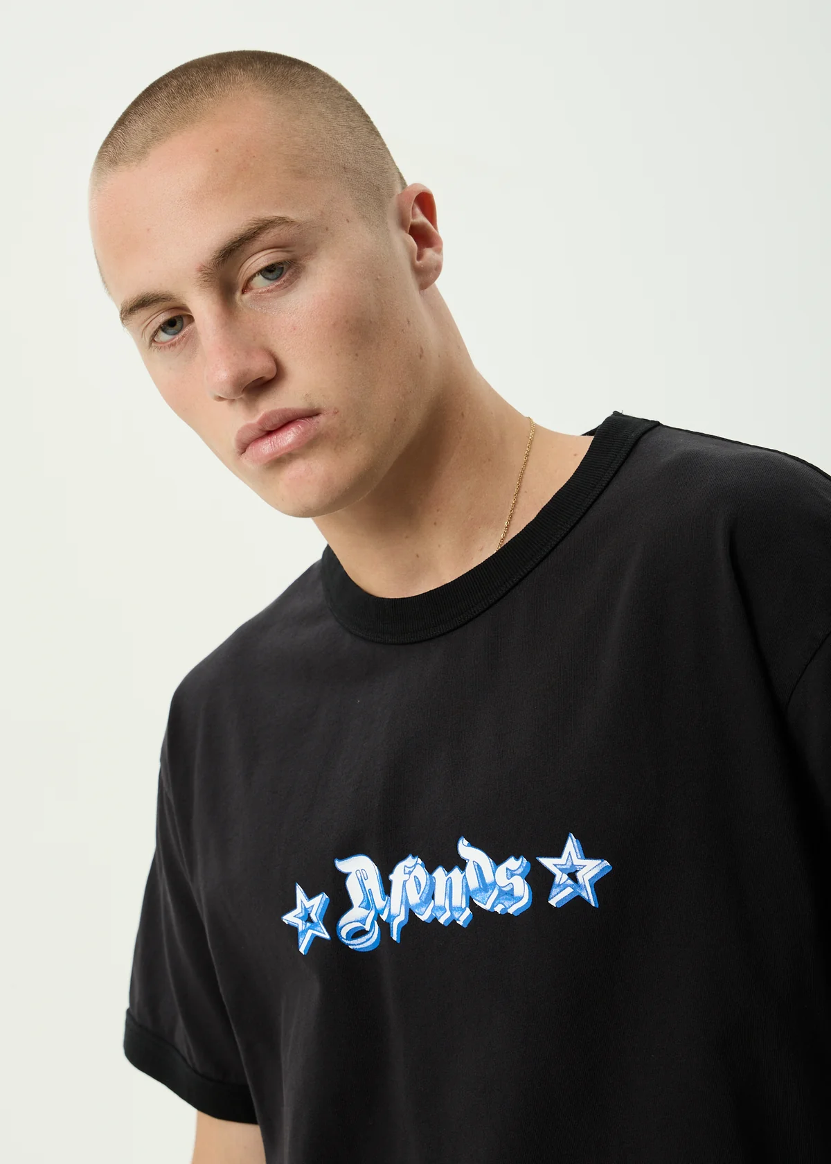 Afends Afends Men's Created Heavyweight Boxy Ringer Fit Tee