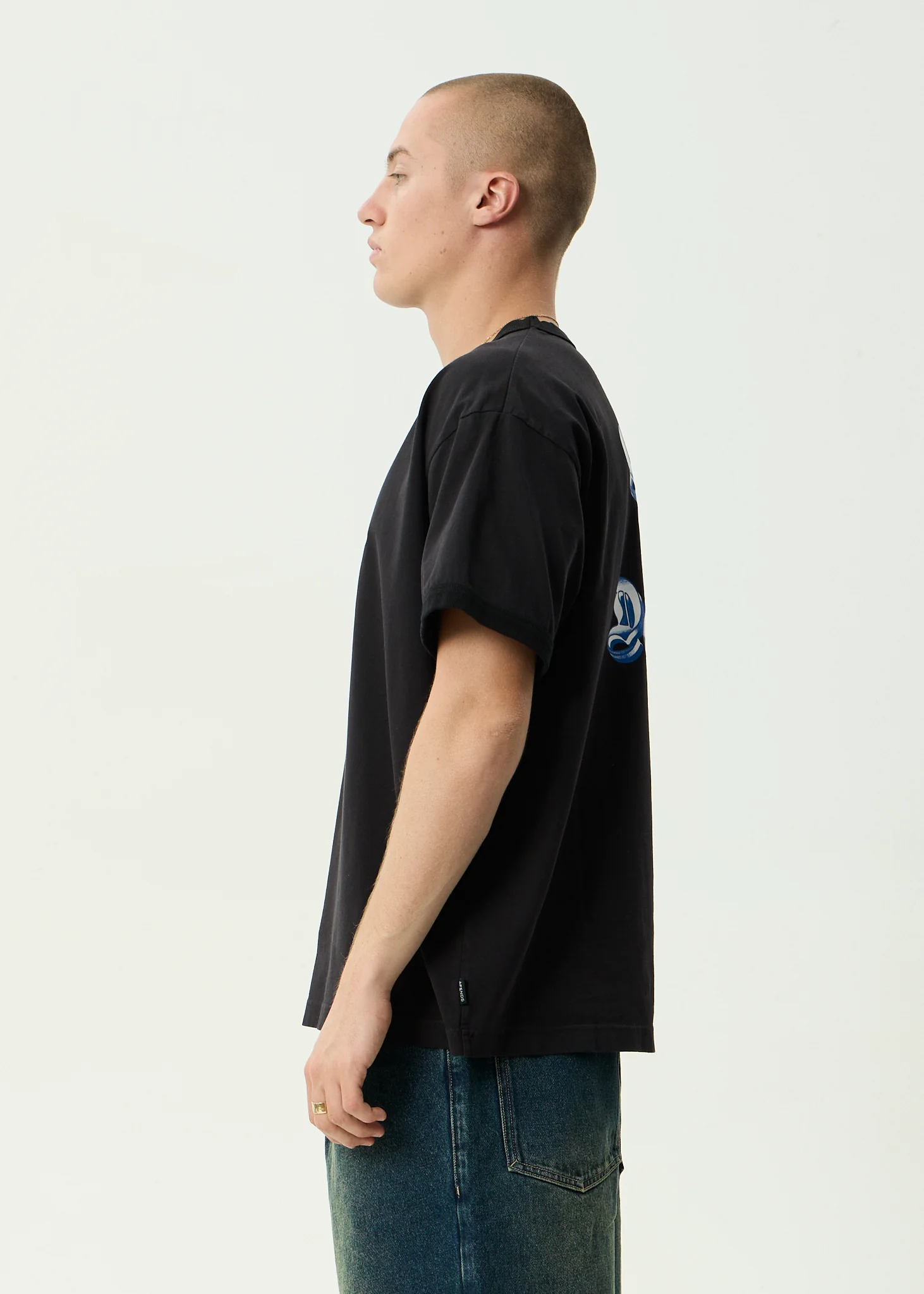 Afends Afends Men's Created Heavyweight Boxy Ringer Fit Tee