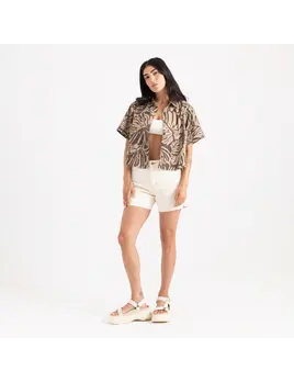 Roark Roark Women's Bless Up Cropped Button Up Shirt