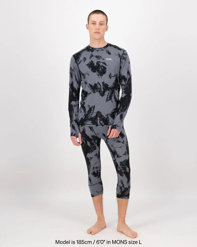 MONS ROYALE Mons Royale Men's Cascade Merino Base Layer 3/4 Legging