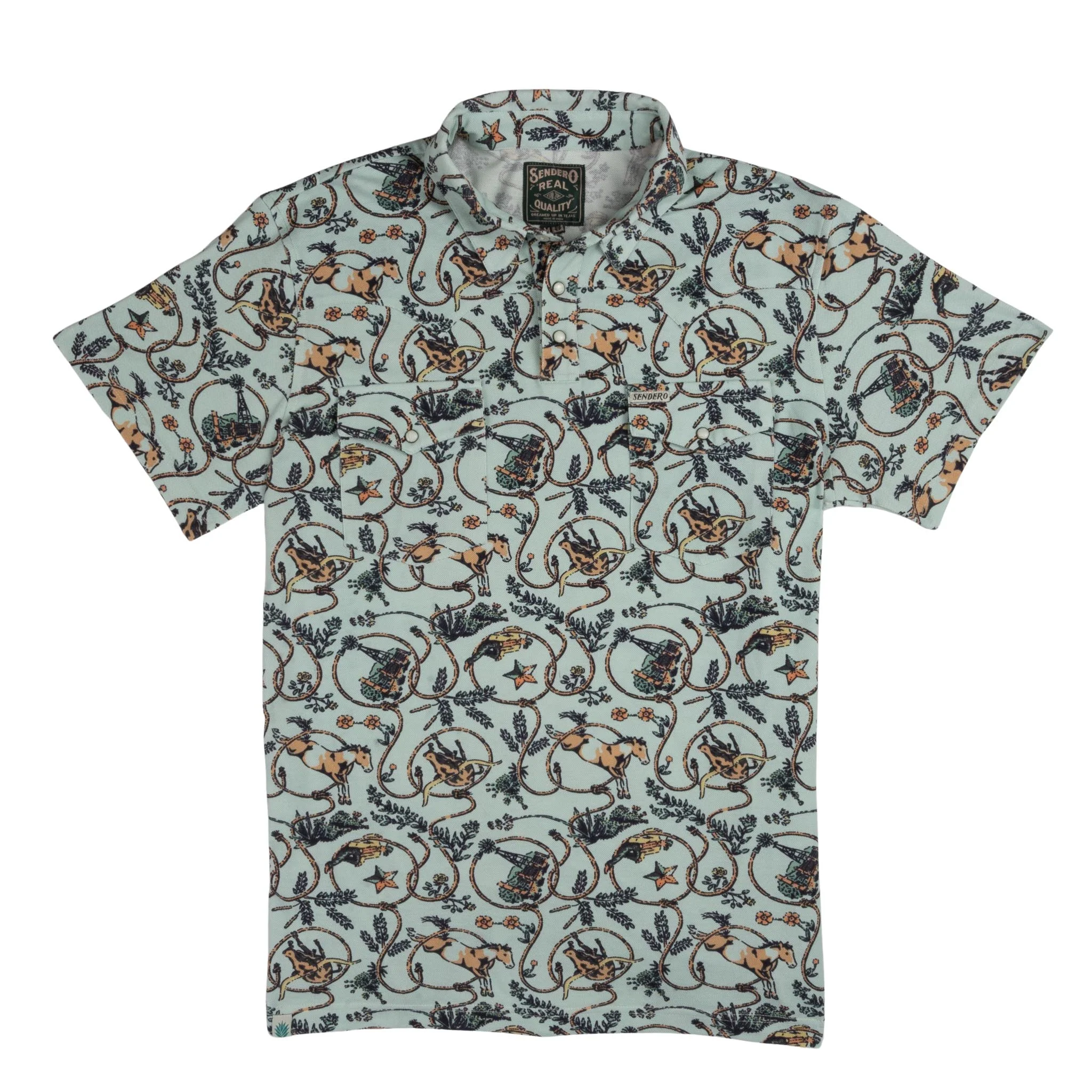 Sendero Provisions Co. Sendero Men's Cantina Pique Polo Shortsleeve Shirt