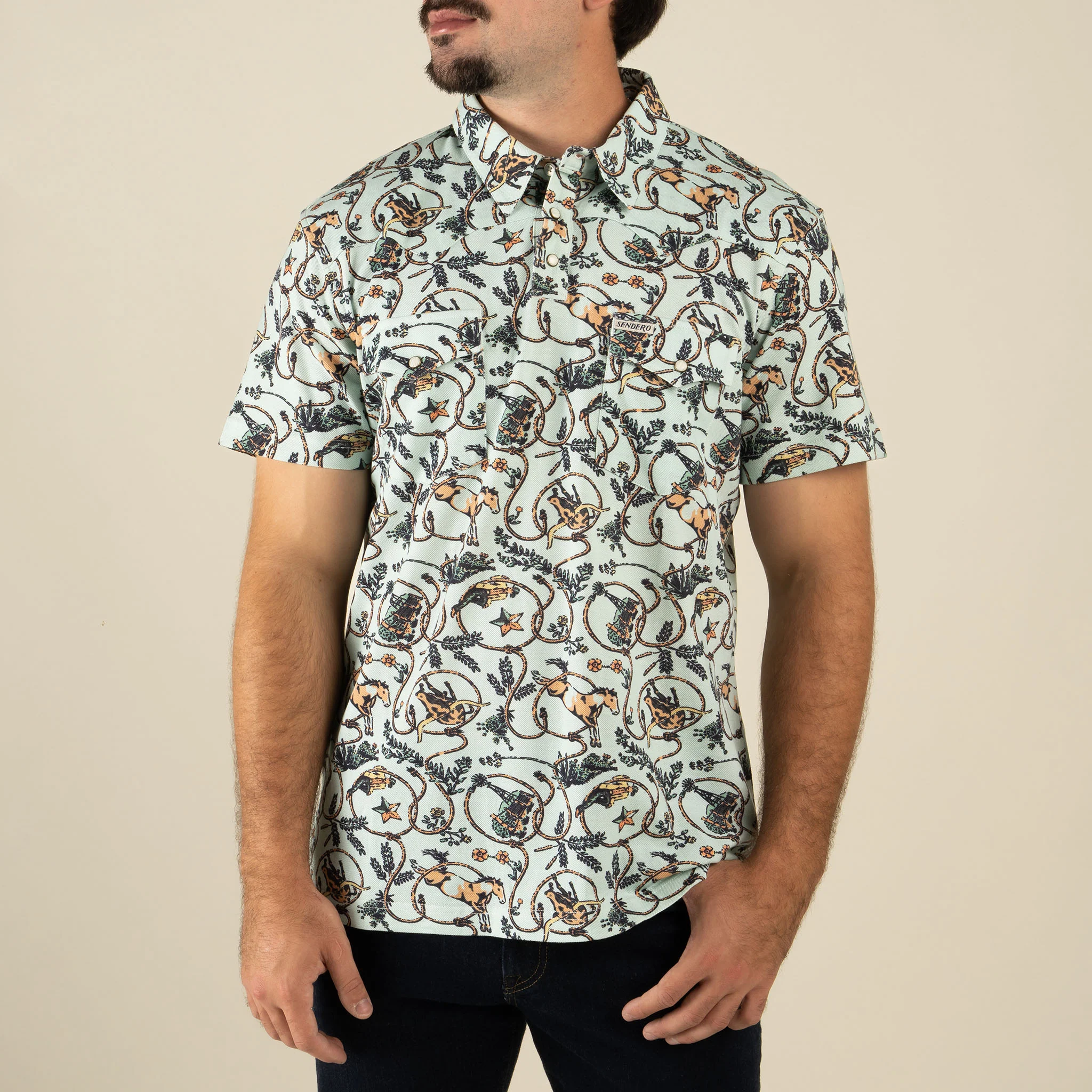 Sendero Provisions Co. Sendero Men's Cantina Pique Polo Shortsleeve Shirt