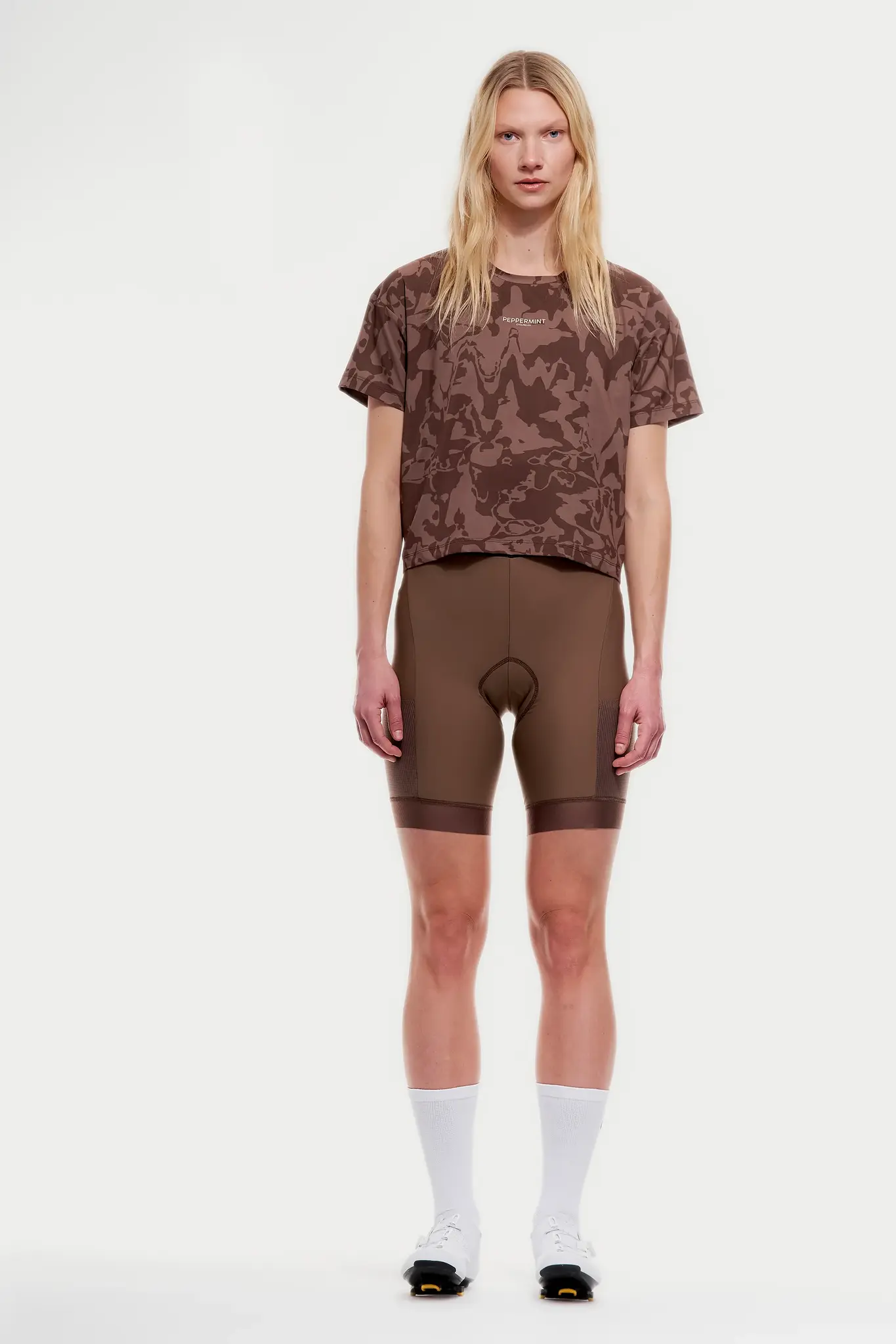 Peppermint Cycling Co. Peppermint Cycling Women's Backroads Crop Tee