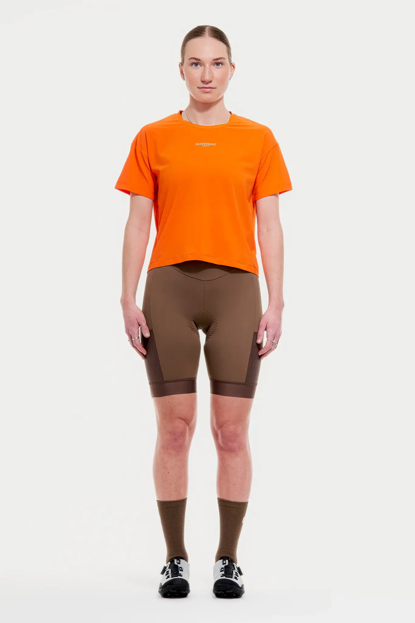 Peppermint Cycling Co. Peppermint Cycling Women's Backroads Crop Tee