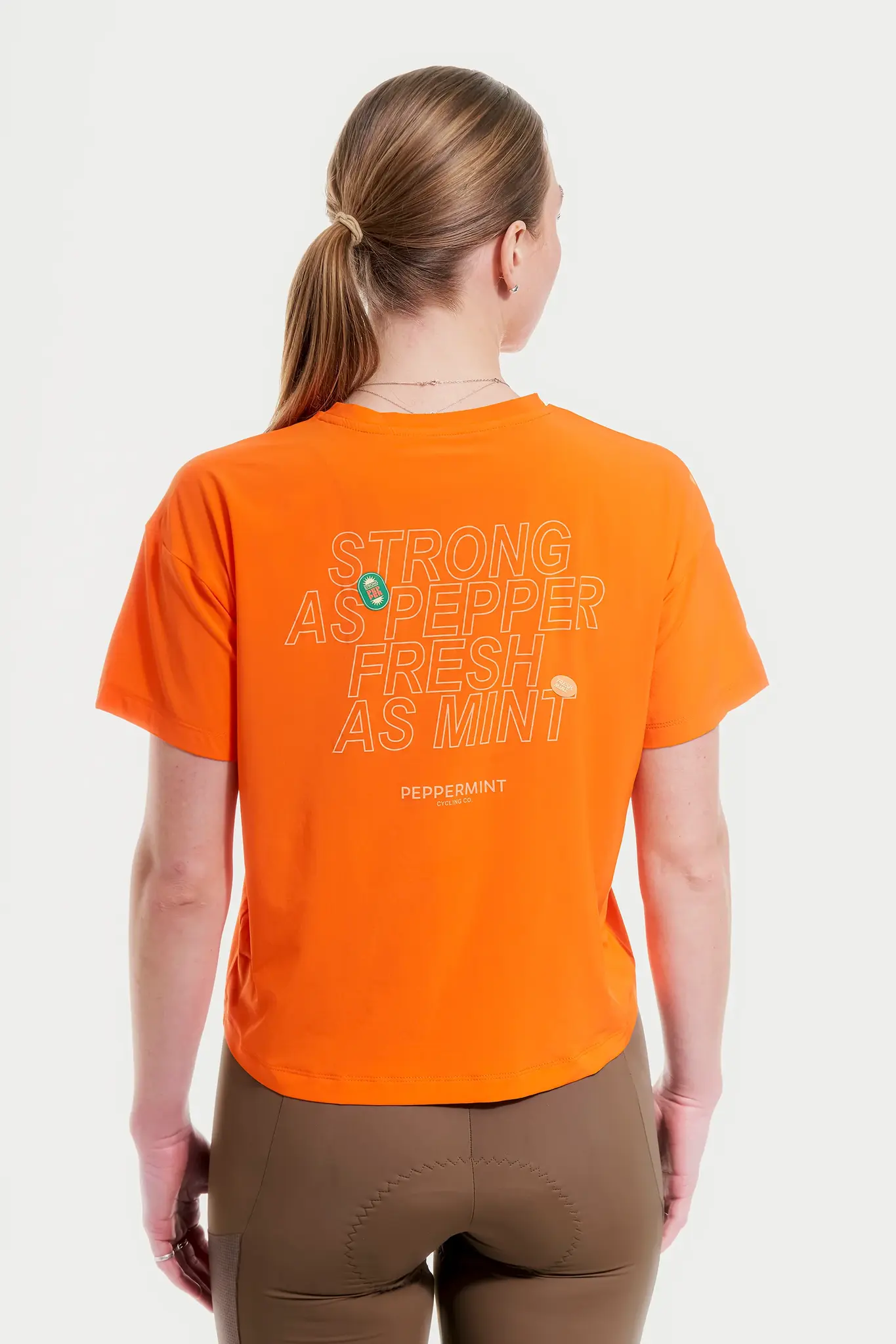 Peppermint Cycling Co. Peppermint Cycling Women's Backroads Crop Tee