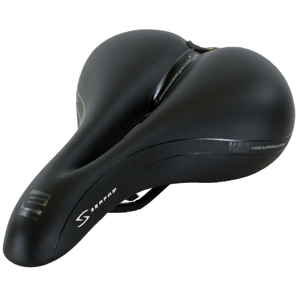 SERFAS Serfas Men's E-Gel Dual Density Cut-Out Saddle - Vinyl