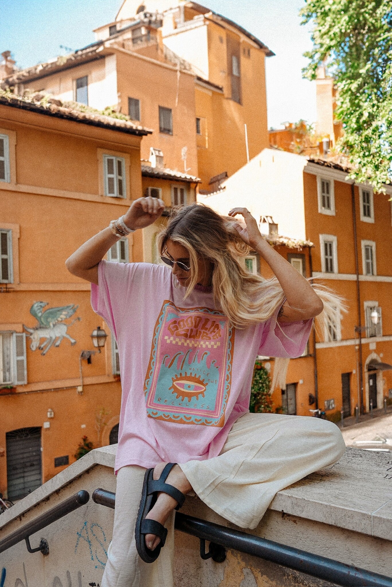 Notice The Reckless. Notice the Reckless Women's Good Vibes Oversized Tee