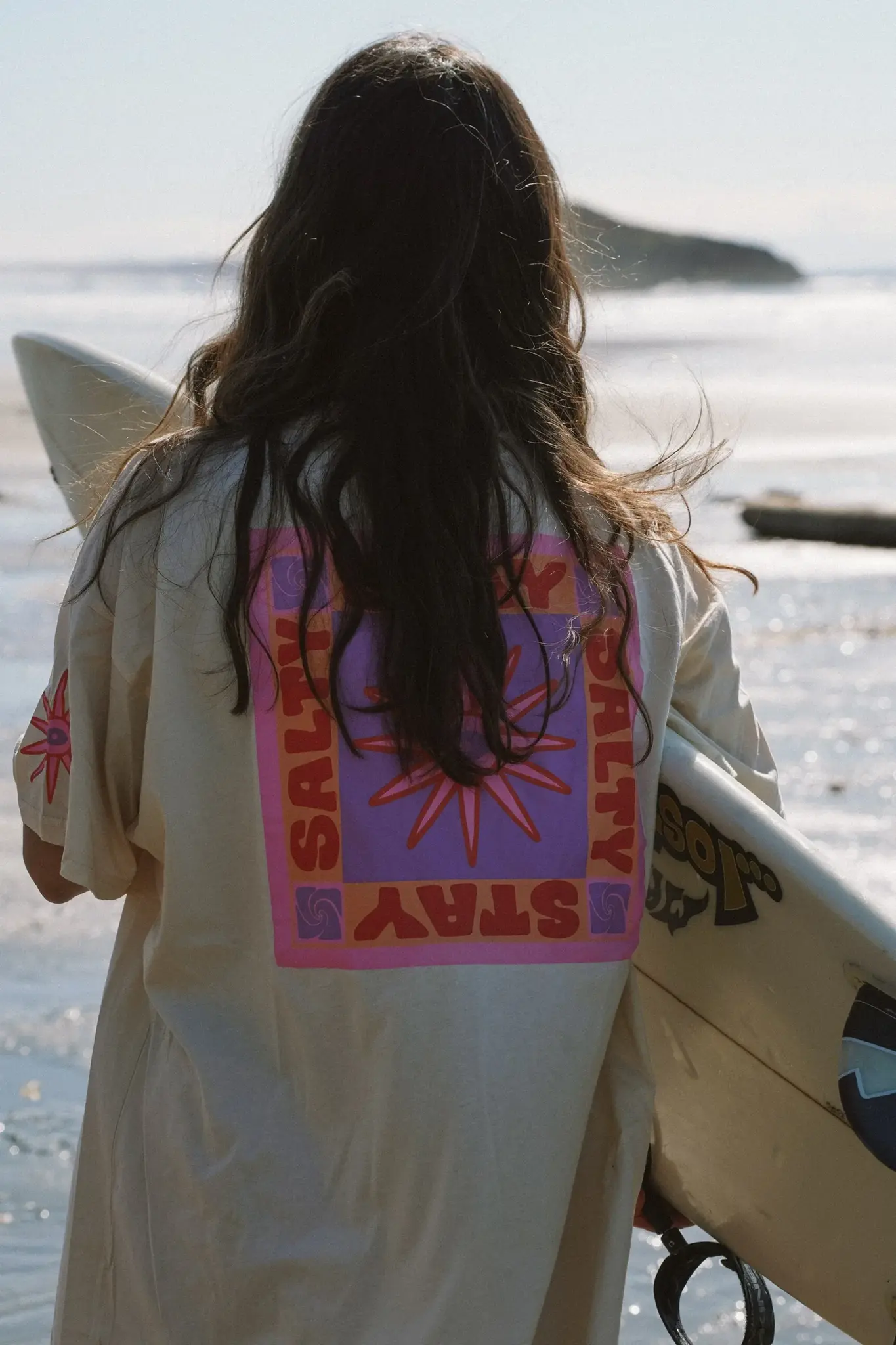 Notice The Reckless. Notice the Reckless Women's Stay Salty Oversized Tee