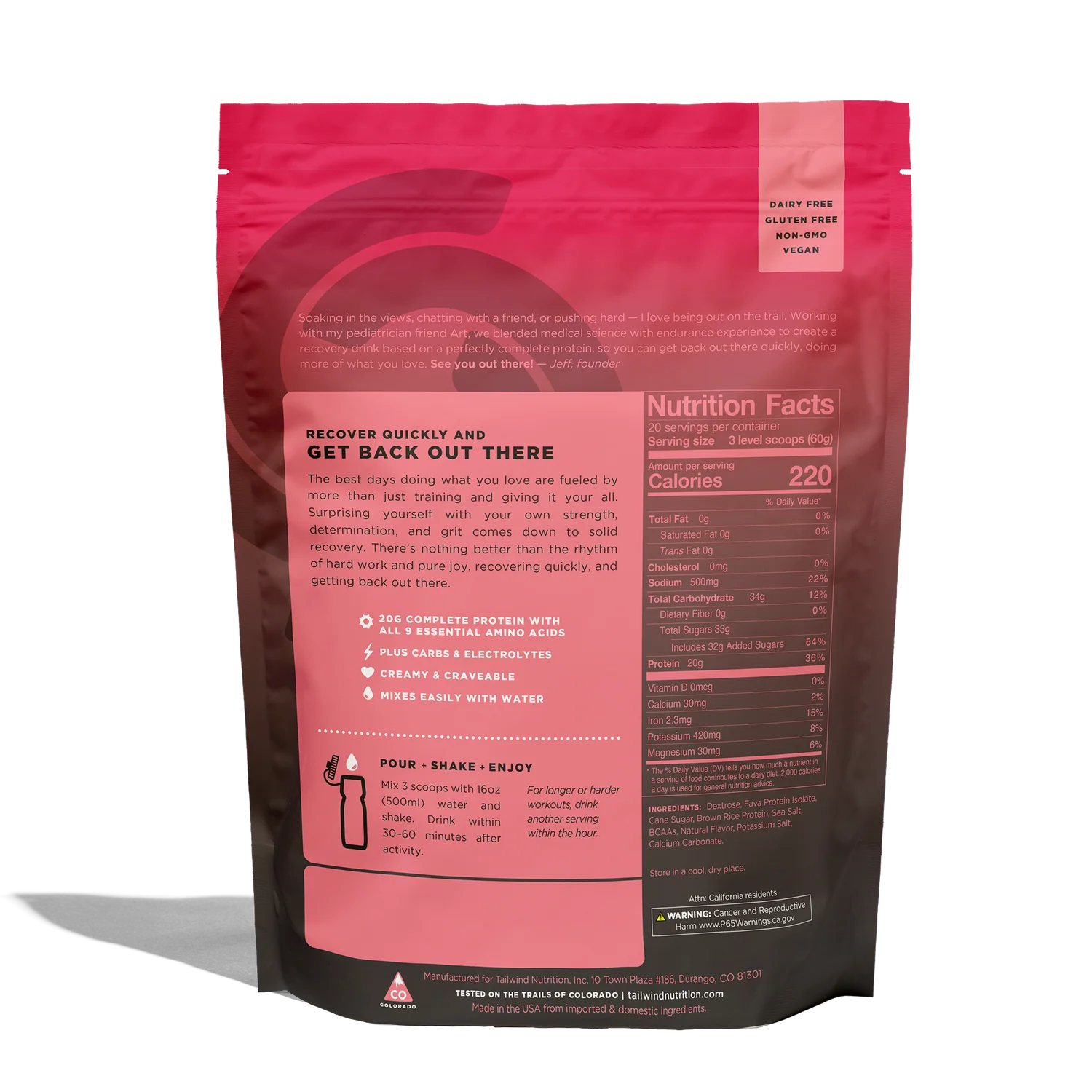 Tailwind Tailwind Recovery Mix (20 Serving Bag)