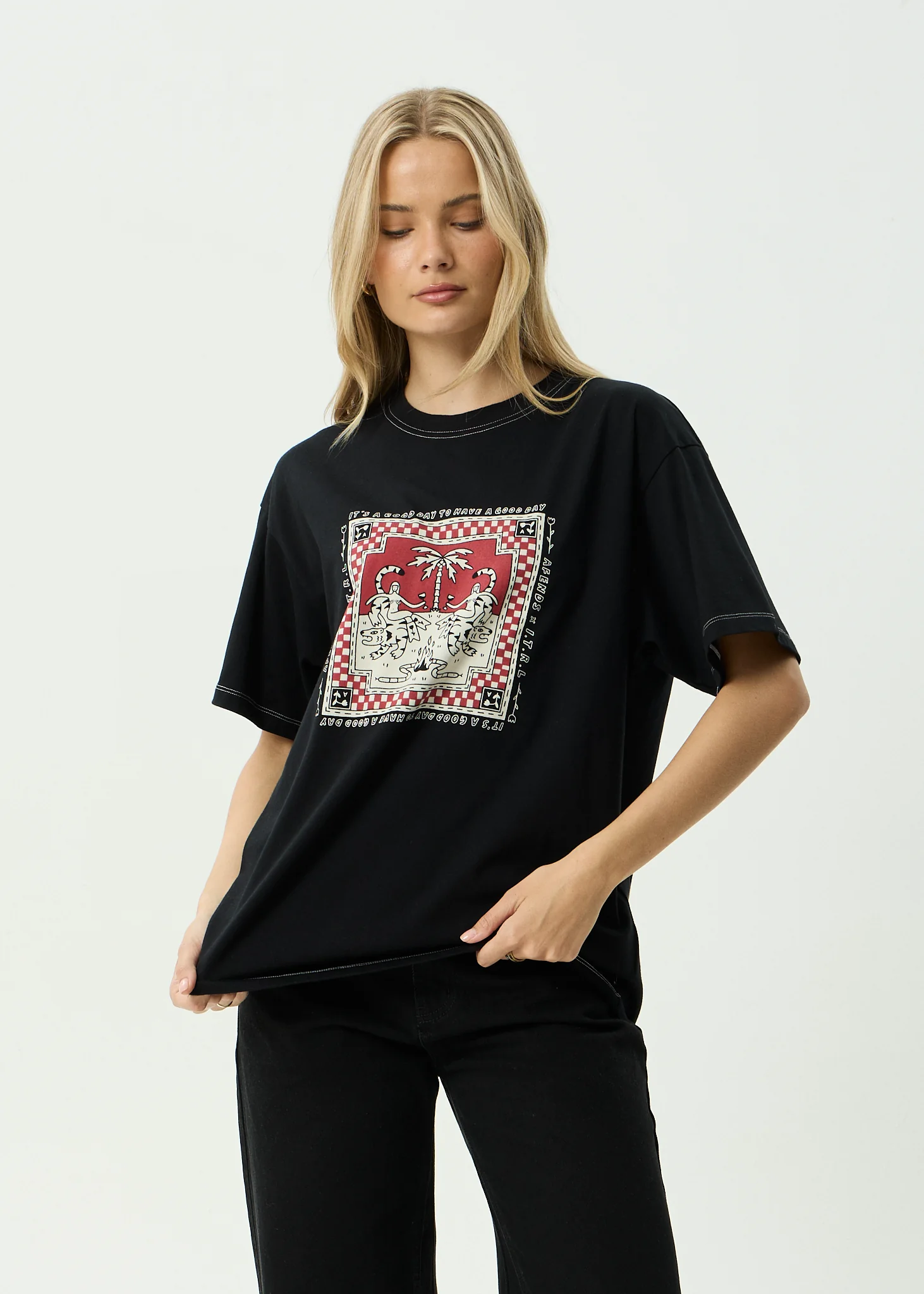 Afends Afends Women's Have A Good Day Oversized Tee