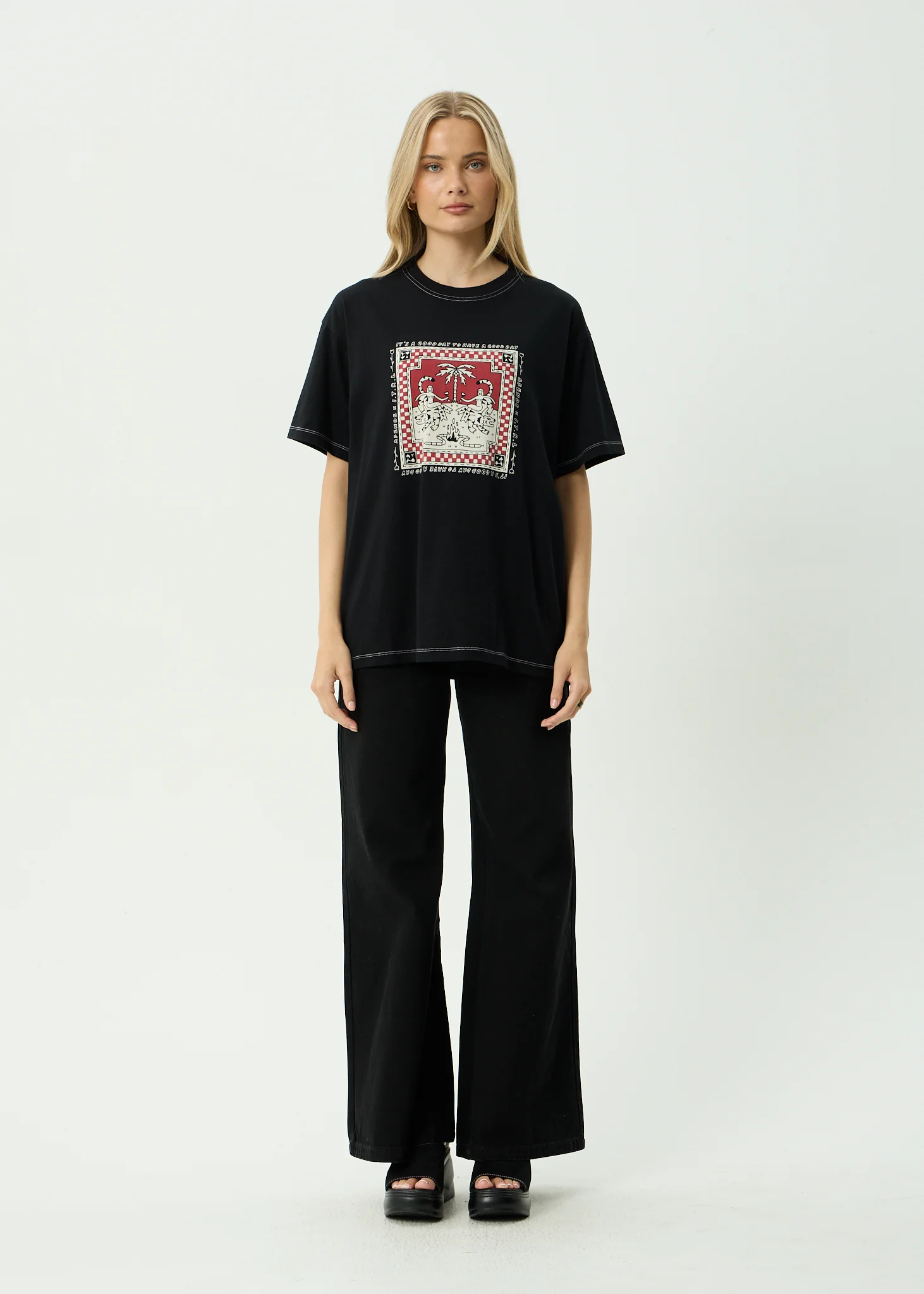 Afends Afends Women's Have A Good Day Oversized Tee