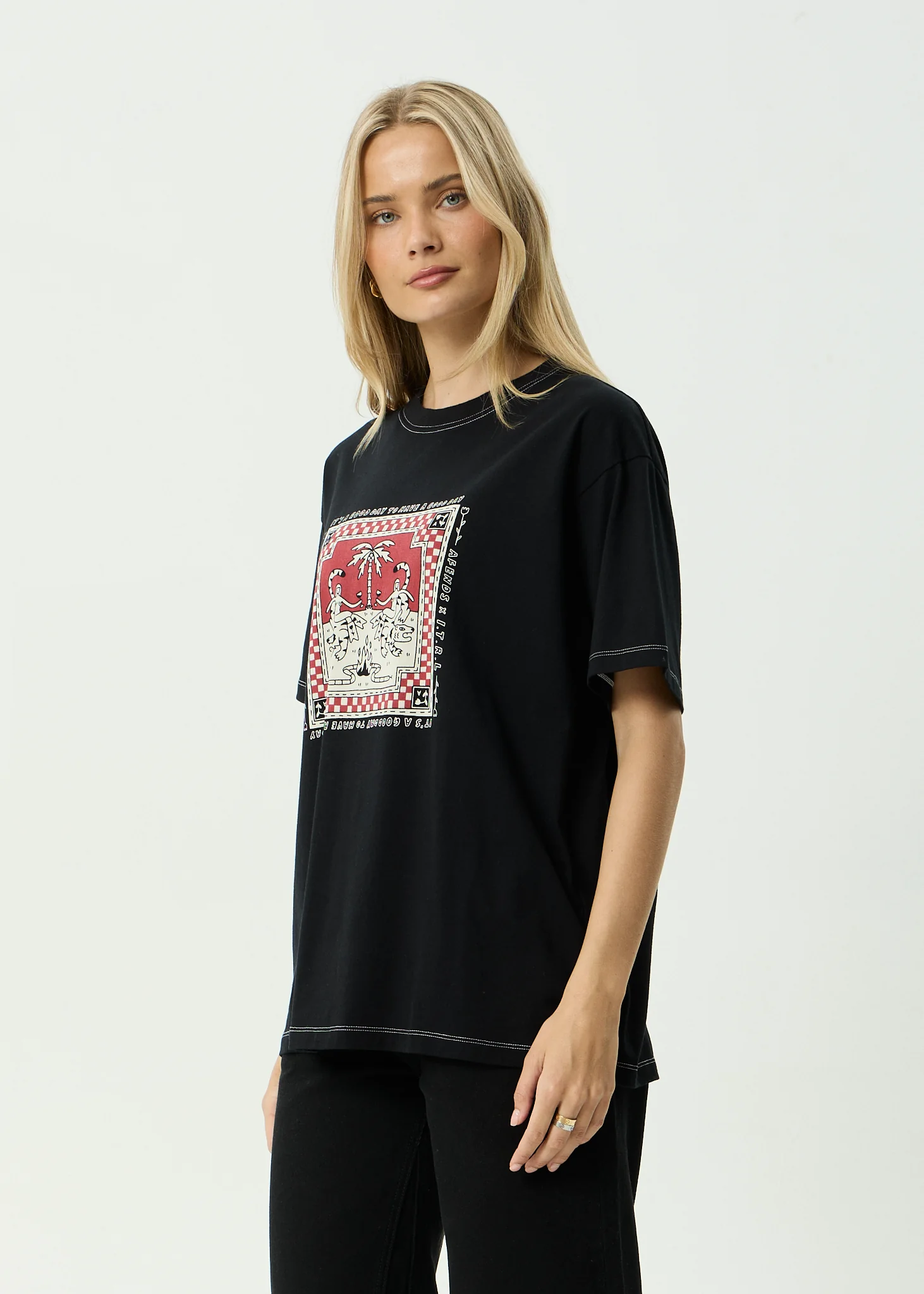 Afends Afends Women's Have A Good Day Oversized Tee