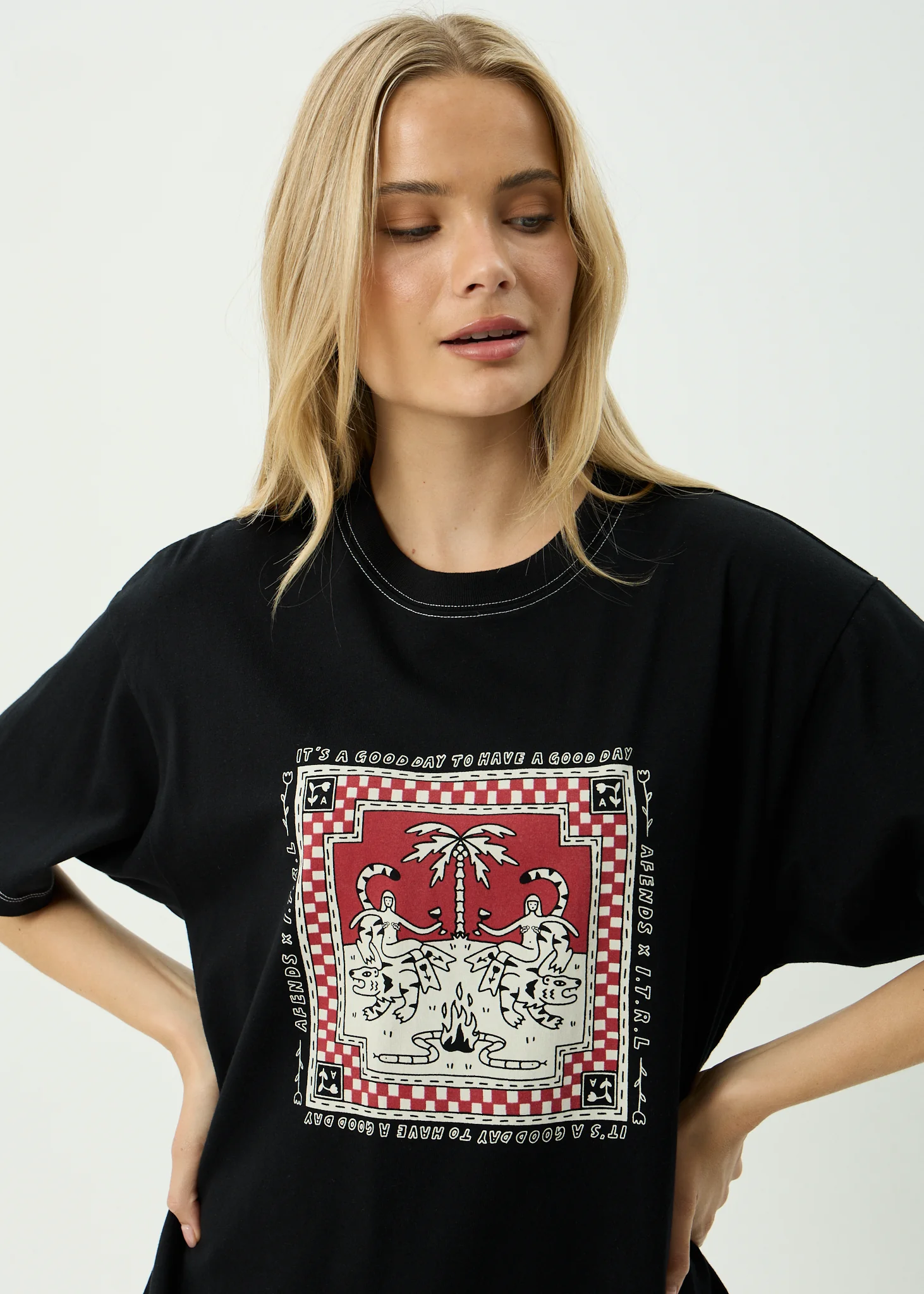 Afends Afends Women's Have A Good Day Oversized Tee
