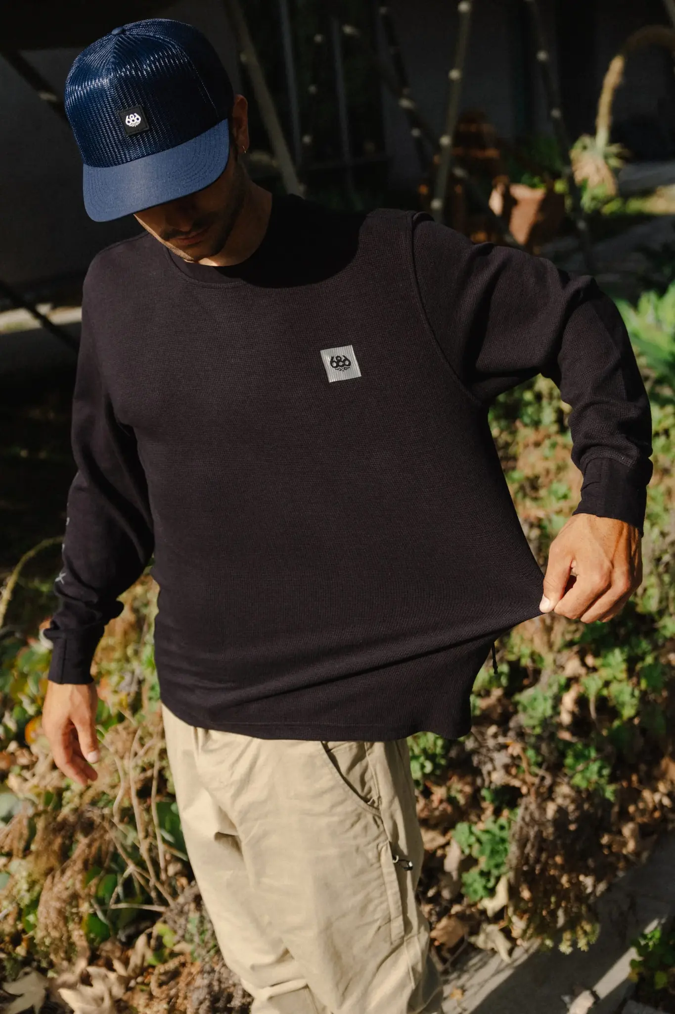 686 686 Men's Let's Chill Waffle Longsleeve Crew