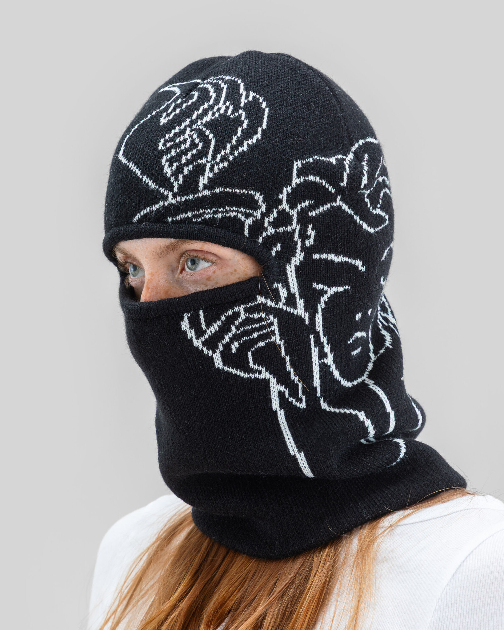 Beyond Medals Beyond Medals Jacquard Knit Balaclava Angel