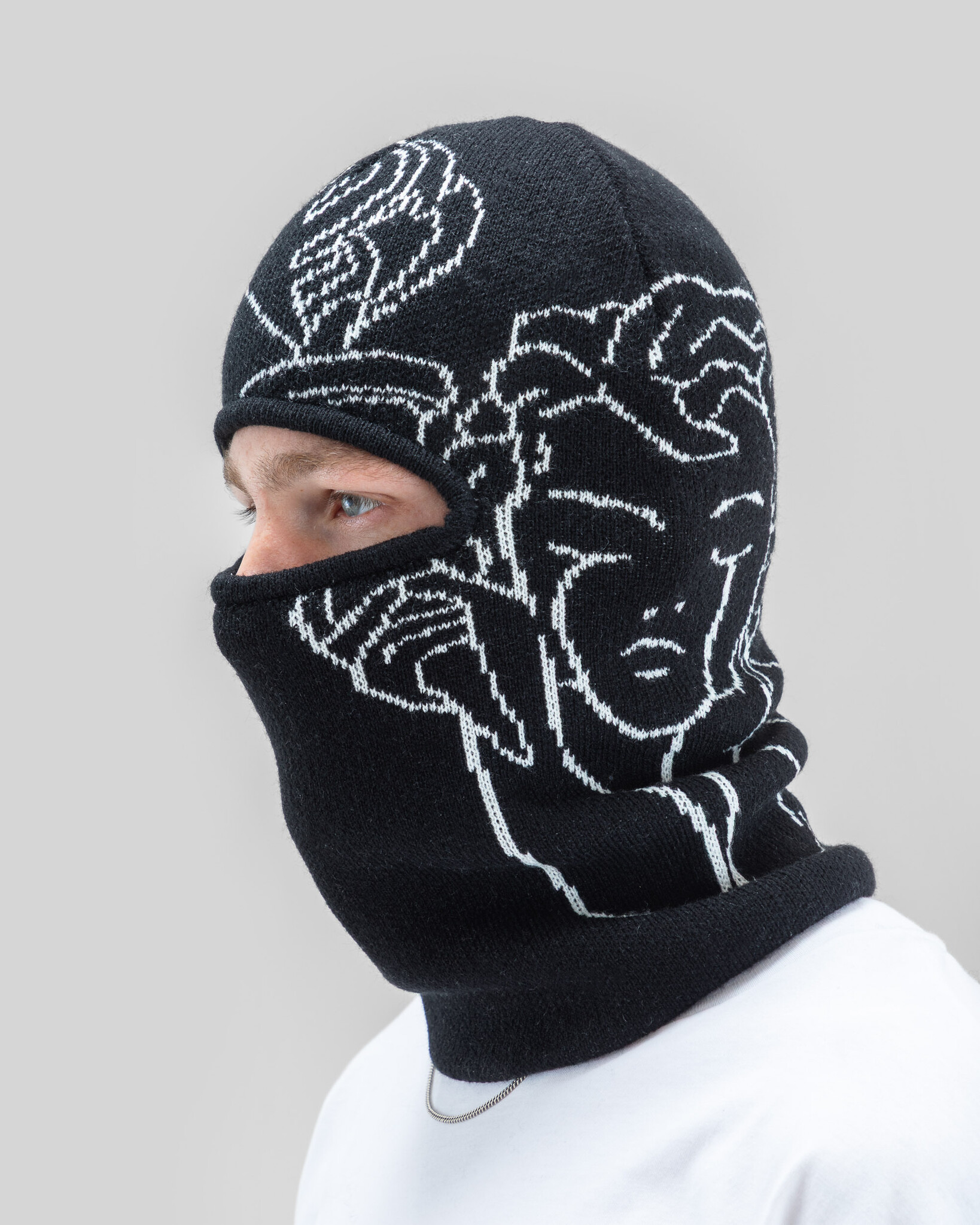 Beyond Medals Beyond Medals Jacquard Knit Balaclava Angel
