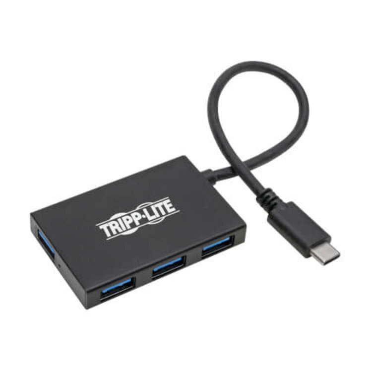 Tripp Lite USB-C Hub 4-Port USB-A Compact USB 3.1 Gen 1 Portable Aluminum