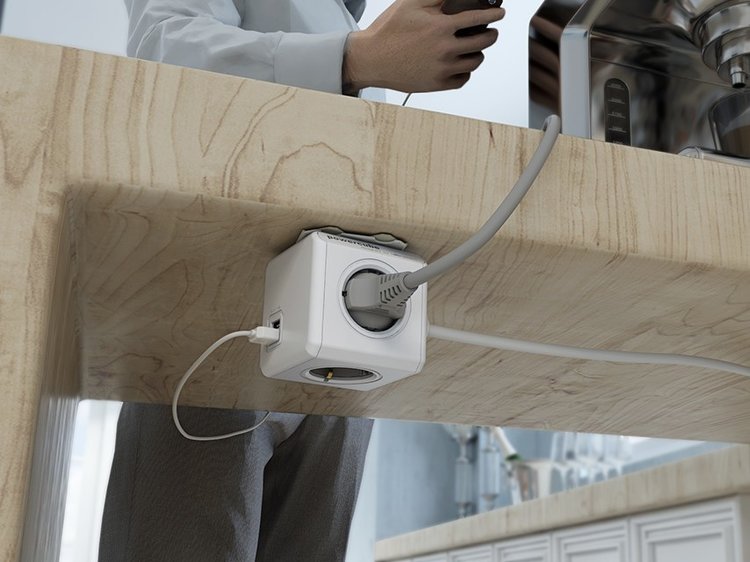 PowerCube Surge Protector 5ft 4-Outlet w/USB