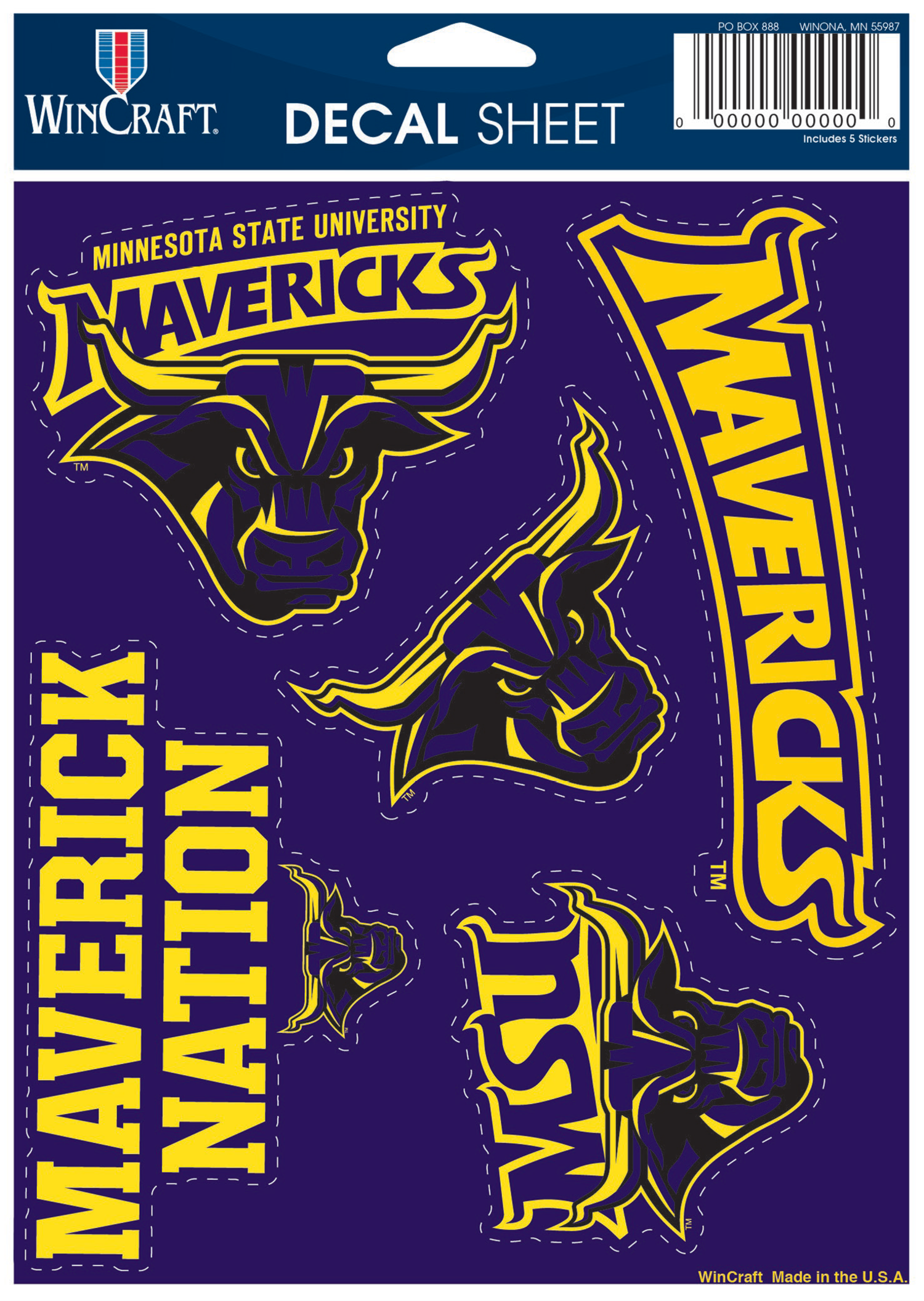 Minnesota State University Mankato NCAA Vinyl Decal Sticker - Officially Licensed, For Laptop, Car, Water Bottle - View #7