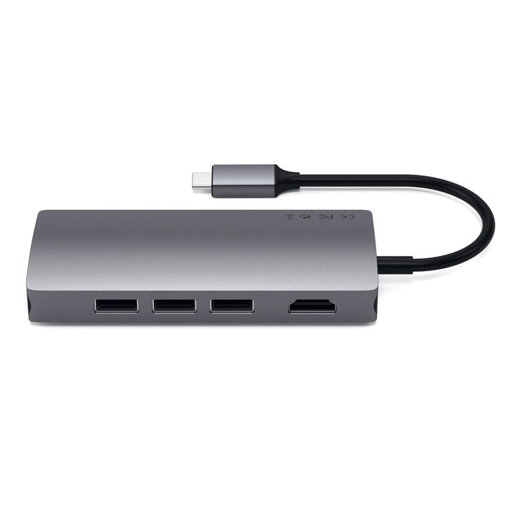 Satechi USB-C Multiport Adapter 4k with Ethernet V2 - Space Grey