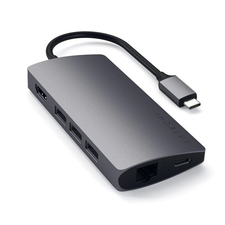 Satechi USB-C Multiport Adapter 4k with Ethernet V2 - Space Grey