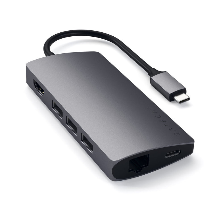 Satechi USB-C Multiport Adapter 4k with Ethernet V2 - Space Grey